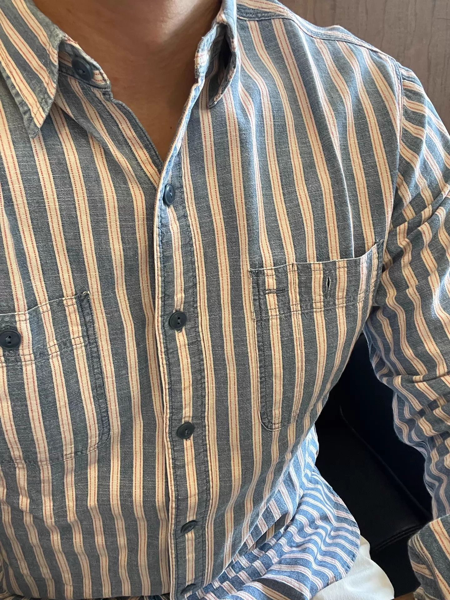 RRL Ralph Lauren RRL Classic Vertical Striped Shirt Light Blue & White S Size US S / EU 44-46 / 1 - 1 Thumbnail