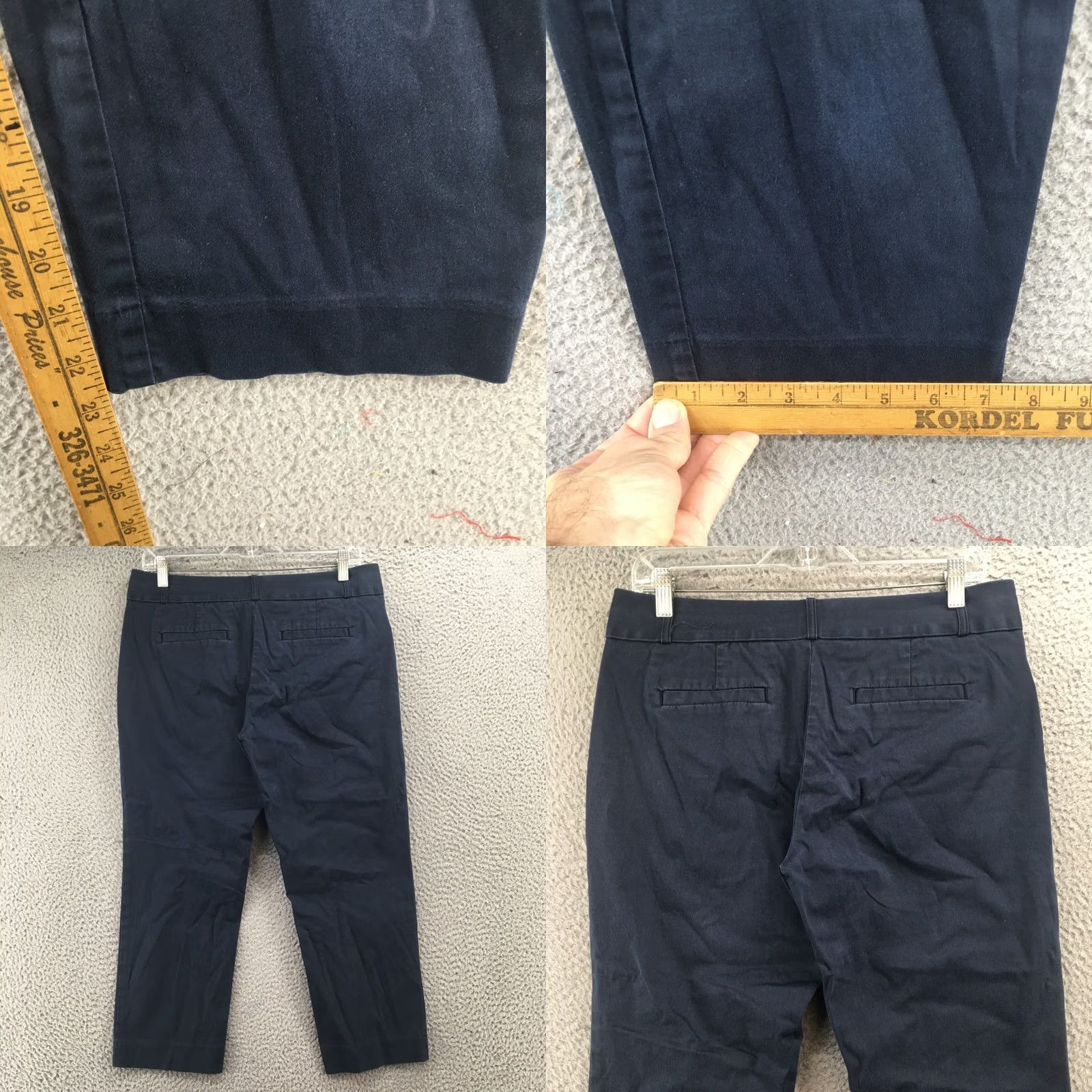 Banana Republic Banana Republic Chino Pants Womens Petite 8 Blue Mid Rise Stretch Size 30" / US 8 / IT 44 - 8 Thumbnail