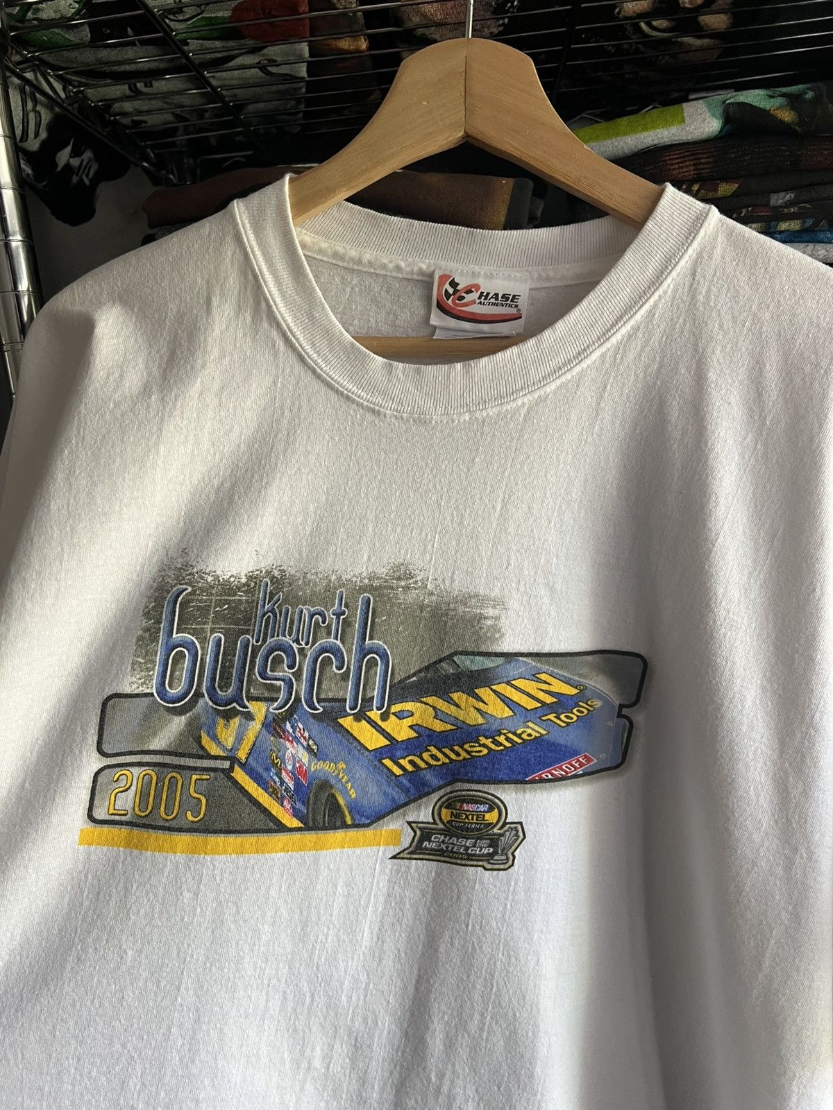 Chase Authentics 2005 NASCAR Kurt Busch Nextel Racing Tee Size US XXL / EU 58 / 5 - 3 Thumbnail
