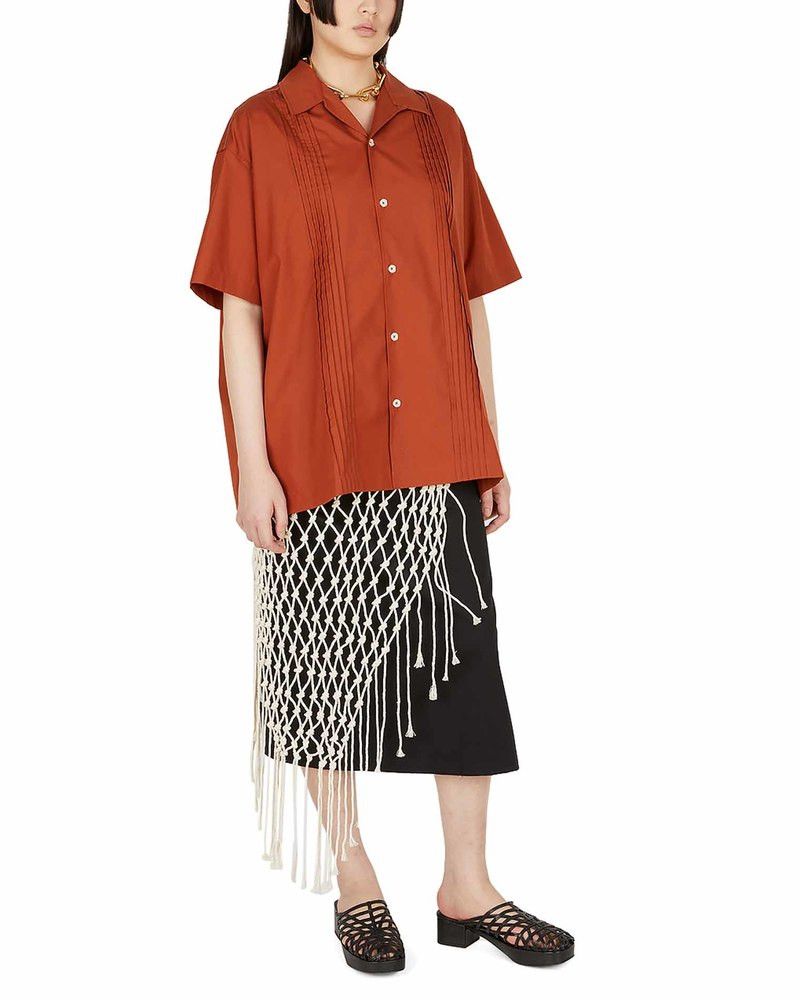 Marni o1y1125 Solid Color Shirt in Rust Size XL / US 12-14 / IT 48-50 - 4 Thumbnail