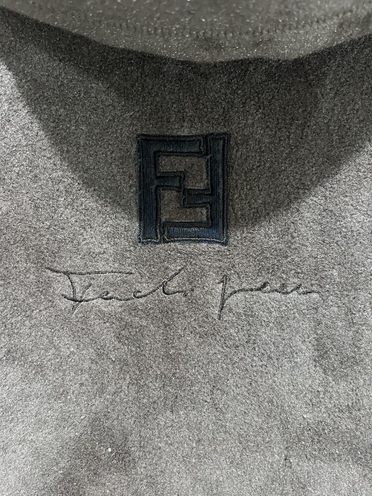Fendi Authentic FENDI Embroidered Logo Fleece Turtleneck Size L / US 10 / IT 46 - 3 Thumbnail
