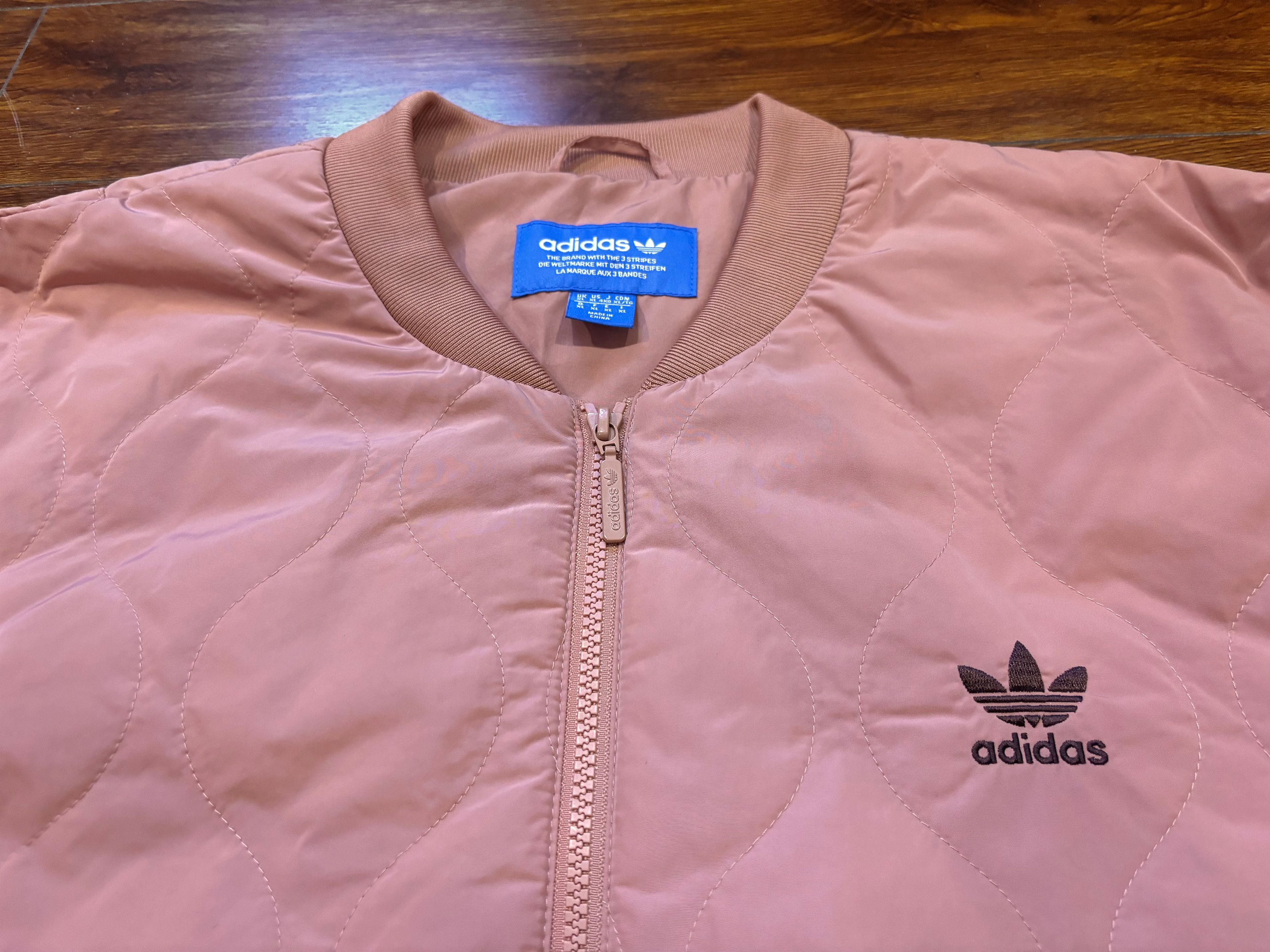 Adidas Adidas Originals Rose Gold Quilted Bomber Jacket XL Size XL / US 12-14 / IT 48-50 - 2 Thumbnail