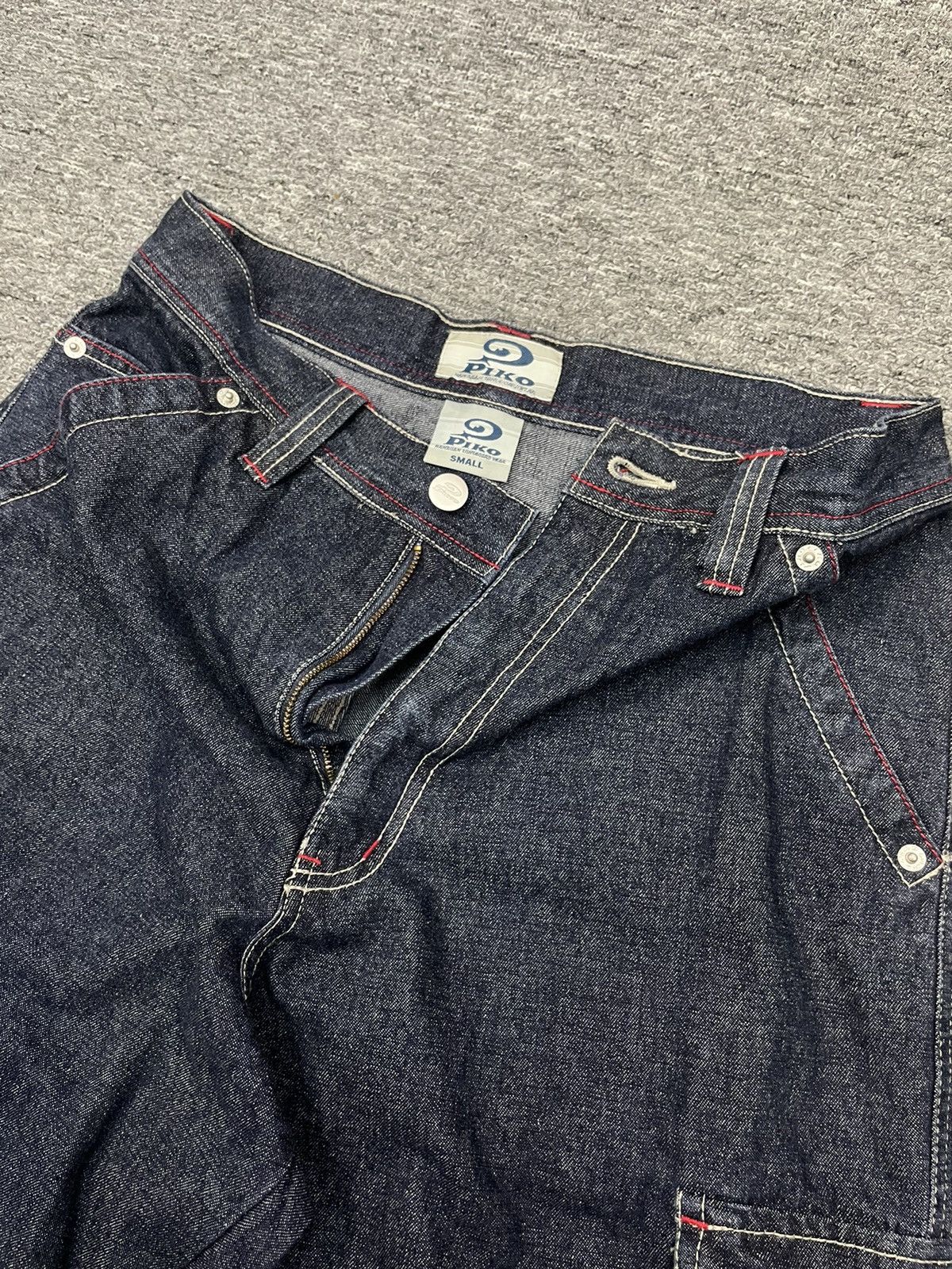 JNCO Hawaii Piko Cargo Jeans Baggy Double Knee Vintage Y2K Size US 28 / EU 44 - 5 Thumbnail