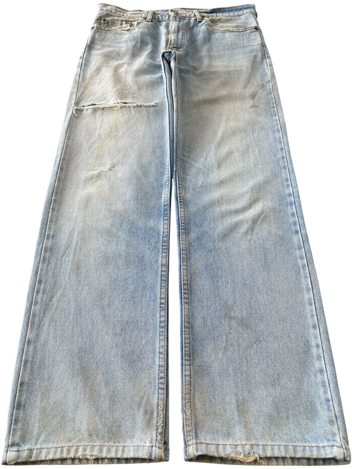 Levi's Vintage 90s Levis 518 Faded Wash Distressed Loose Jeans Size US 33 - 1 Thumbnail