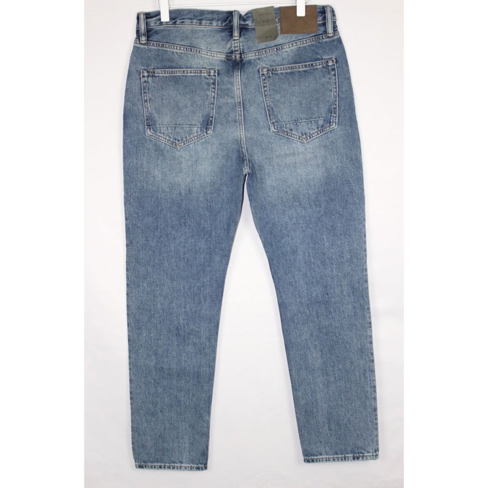 Allsaints AllSaints Men's Jack Damaged Relaxed Taper Jeans 30 x 28 Mid Indigo Size US 30 / EU 46 - 2 Thumbnail