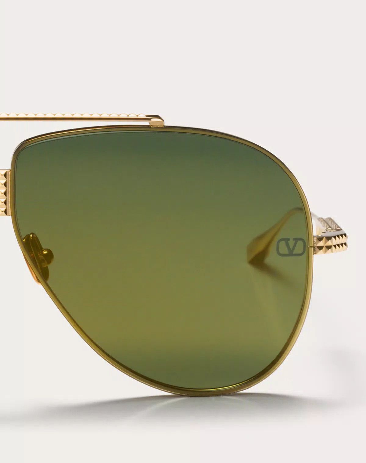 Valentino oc11z0625 Size:64/Pilot Titanium Stud Frame in Golden Size ONE SIZE - 4 Thumbnail