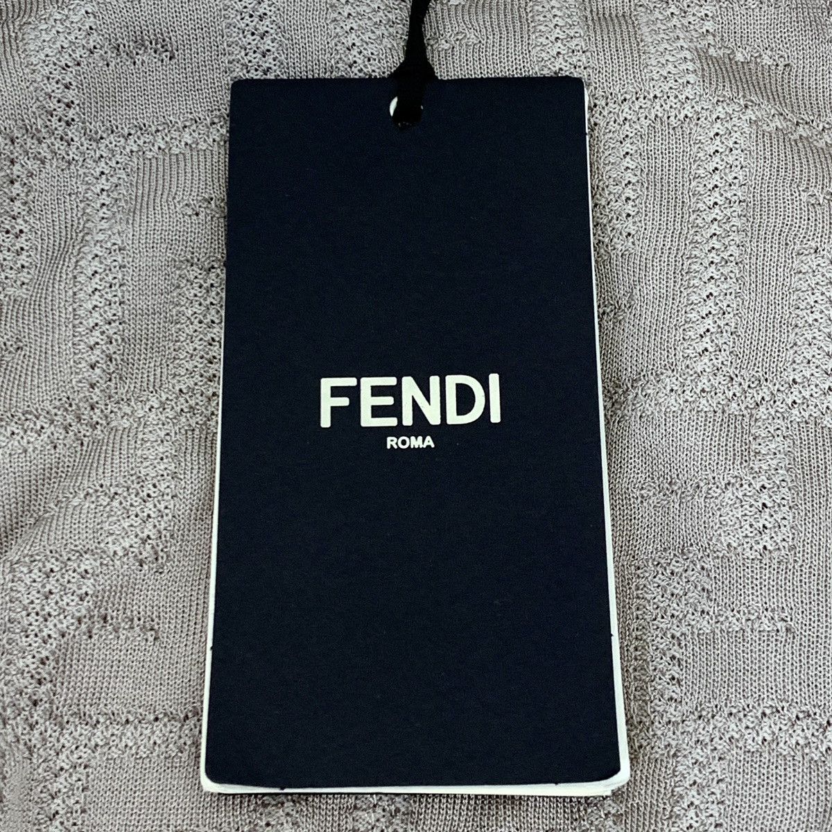 Fendi Fendi Khaki All Over Logo Long Sleeve Knit Sweater K26WX Size S / US 4 / IT 40 - 7 Thumbnail