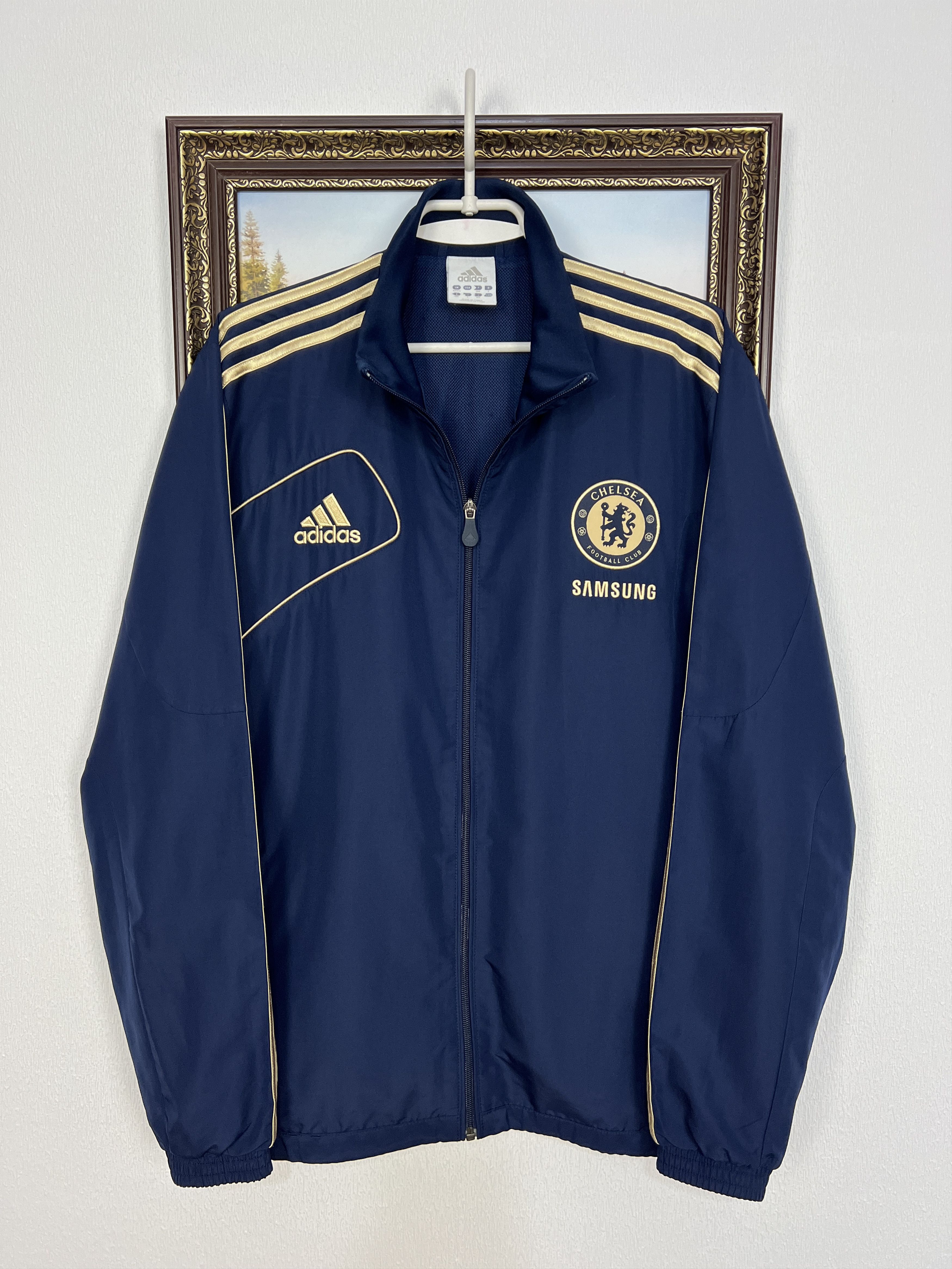 Adidas Vintage Adidas Chelsea Football Jacket Soccer Track Top Zip Size US L / EU 52-54 / 3 - 1 Thumbnail