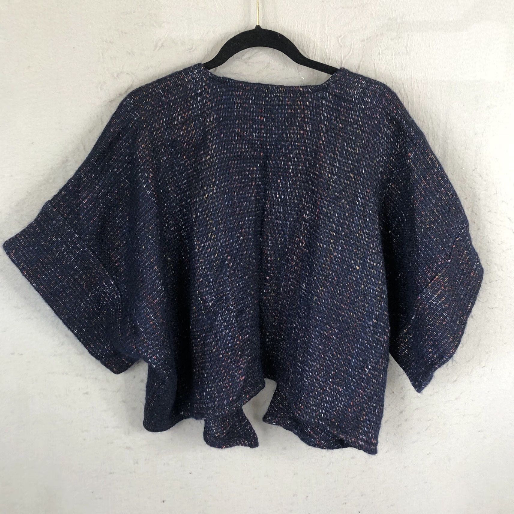 Rainbow Angora Web Sweater Womens One Size Blue Rainbow Speck Handwoven Goblin Core Size ONE SIZE - 4 Thumbnail