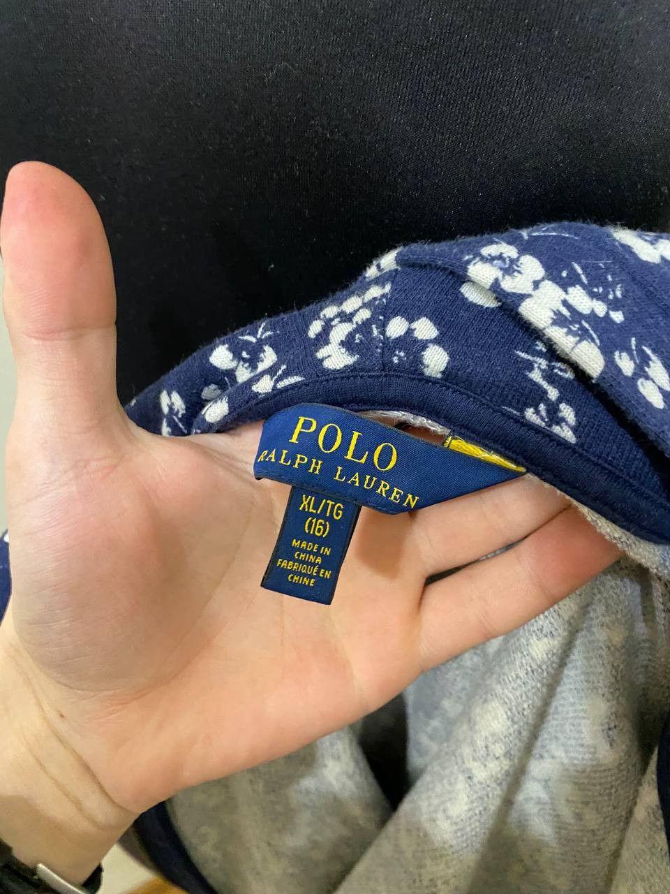 Polo Ralph Lauren Polo Ralph Lauren dark blue micro floral zip up hoodie Size S / US 4 / IT 40 - 8 Thumbnail
