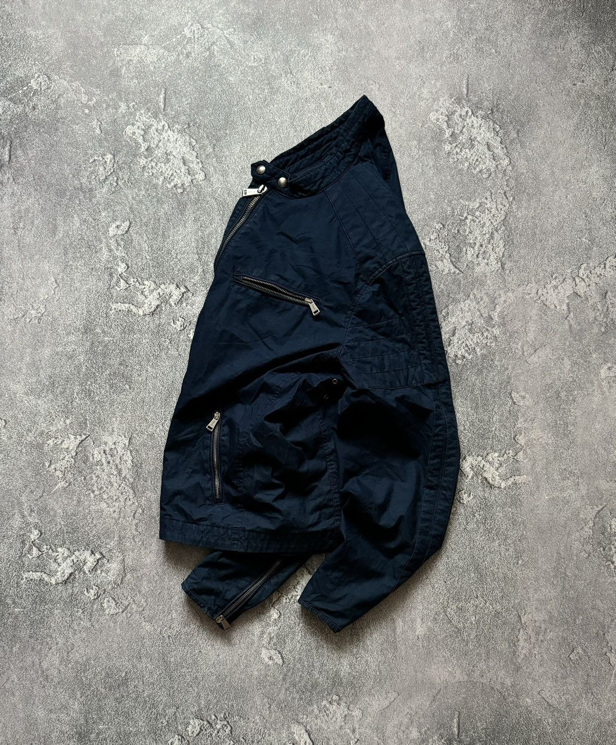 Polo Ralph Lauren × Vintage Polo Ralph Lauren XXL zip bomber style denim bike jacket 00s Size US XXL / EU 58 / 5 - 24 Thumbnail