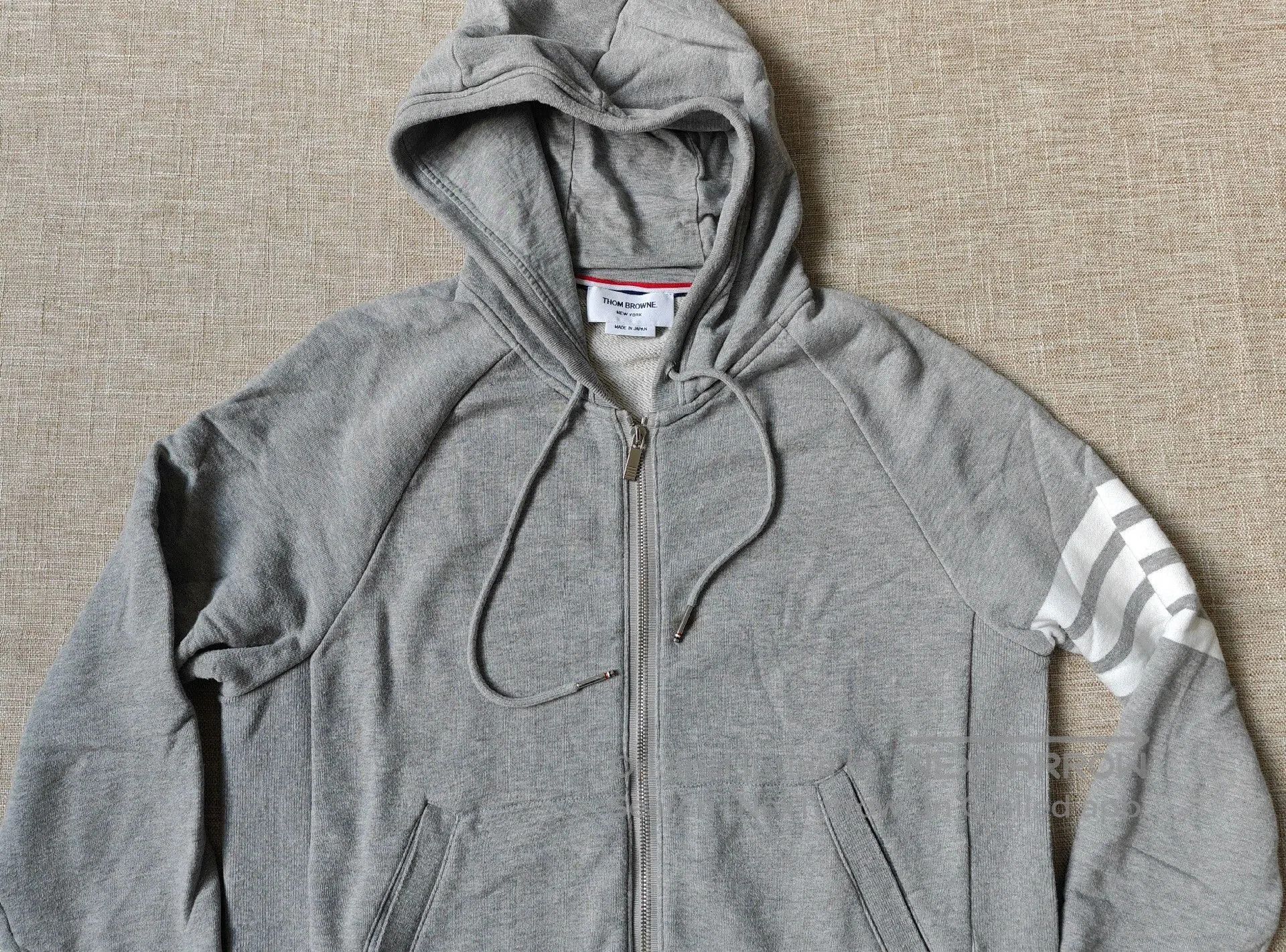 Thom Browne Thom Browne Men's Gray Hoodie. Size US L / EU 52-54 / 3 - 2 Thumbnail