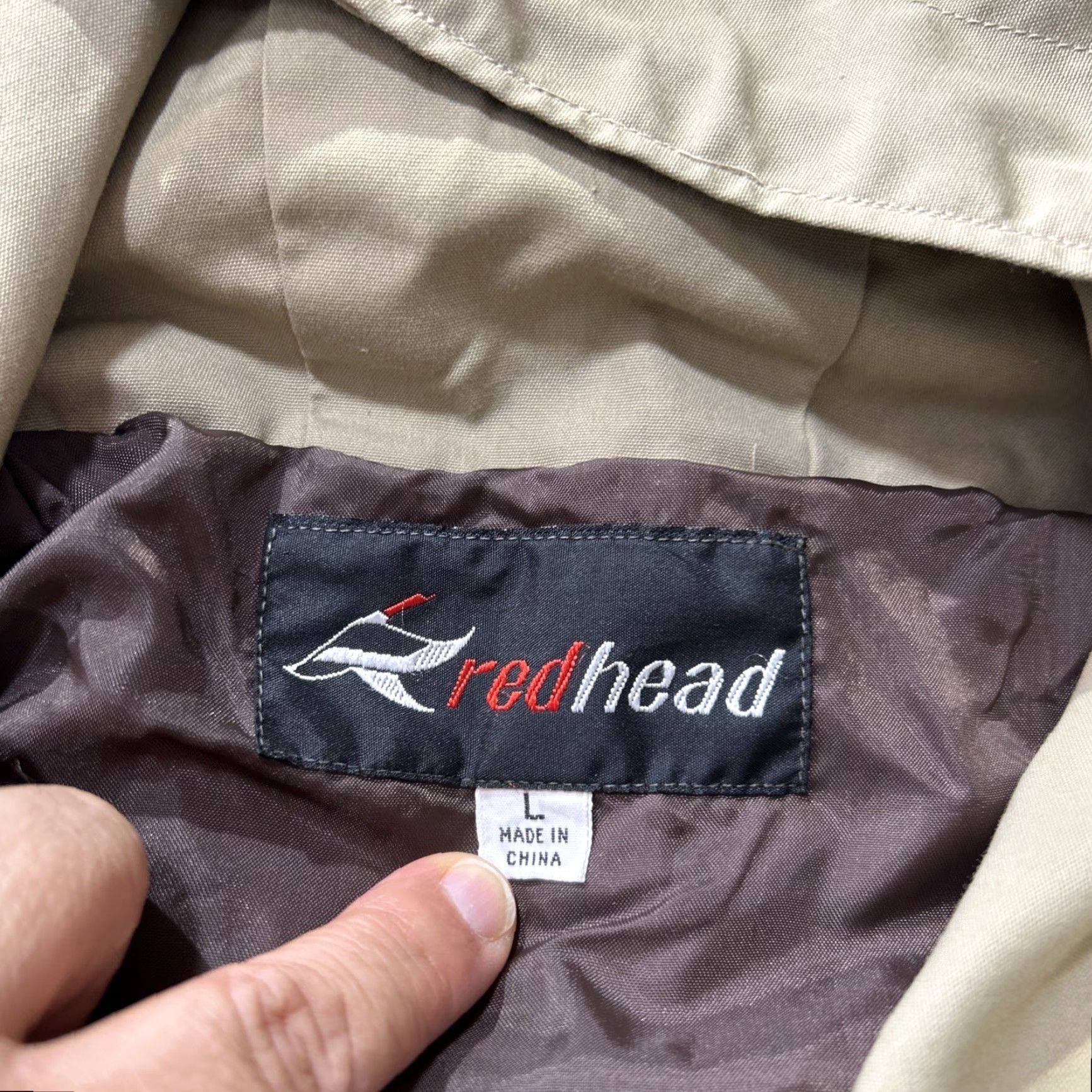 Vintage VINTAGE Red Head Hooded Rain Chore Field Jacket Men's Large Full Zip Hunting Mid-Length Brown 80s 90s Outdoor Mens Size US L / EU 52-54 / 3 - 7 Thumbnail