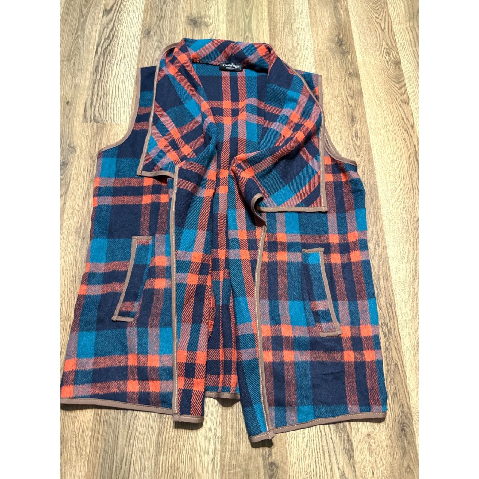 Vintage Coeur De Vague Jacket Women's Large Plaid Vest Cover Up Shirt? Size L / US 10 / IT 46 - 2 Thumbnail