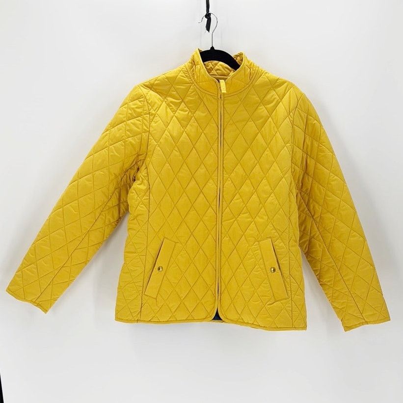 Lands' End Lands’ End yellow quilted chore jacket barn jacket size MP Size M / US 6-8 / IT 42-44 - 1 Thumbnail