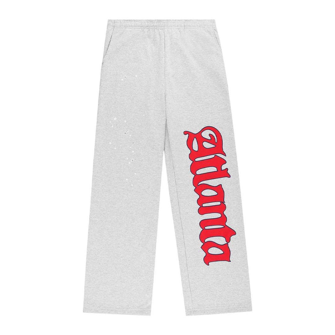 Sp5der Atlanta Wide Leg Sweatpants Heather Grey Size US 34 / EU 50 - 1 Thumbnail