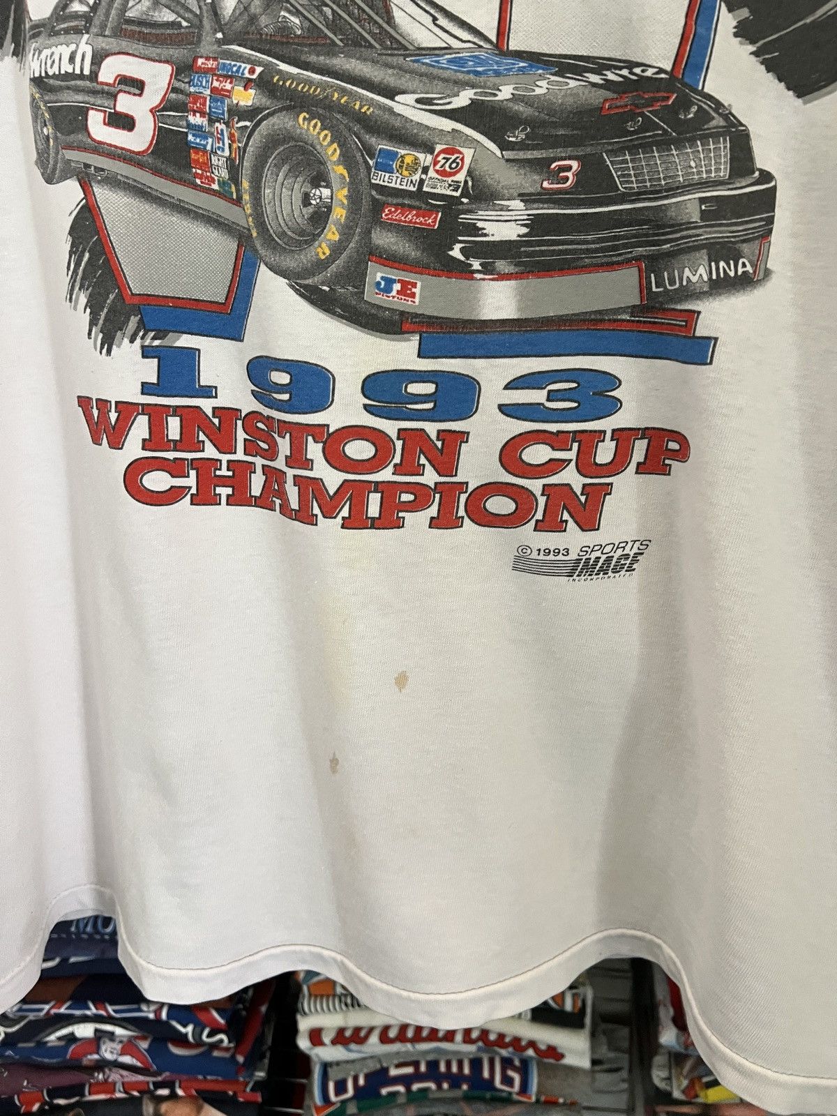NASCAR 1993 Dale Earnhardt Winston Cup Champion Single Stitch Tee Size US XL / EU 56 / 4 - 3 Thumbnail