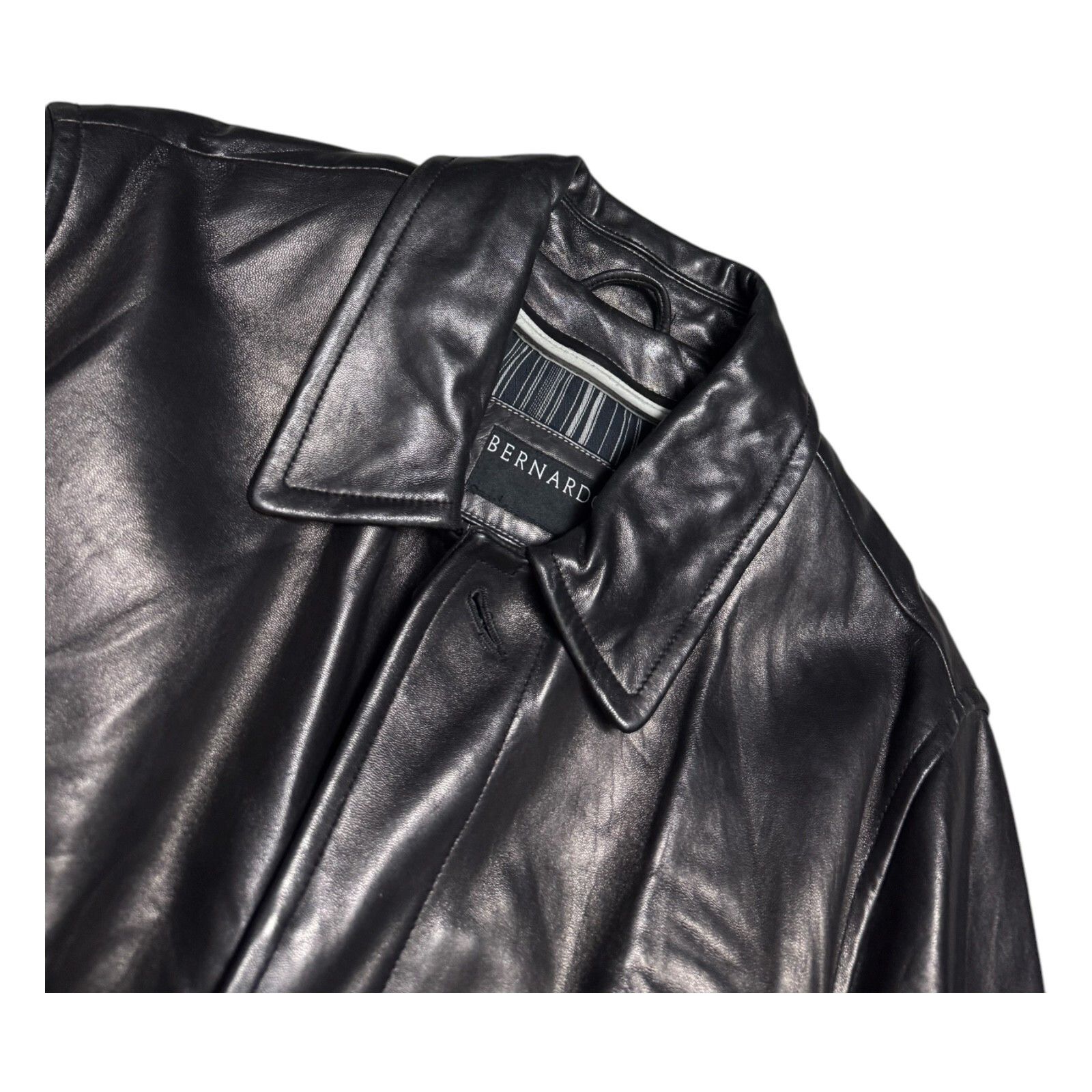 Leather BERNARDO GENUINE LEATHER Designer Winter Coat Jacket Large Size US L / EU 52-54 / 3 - 3 Thumbnail