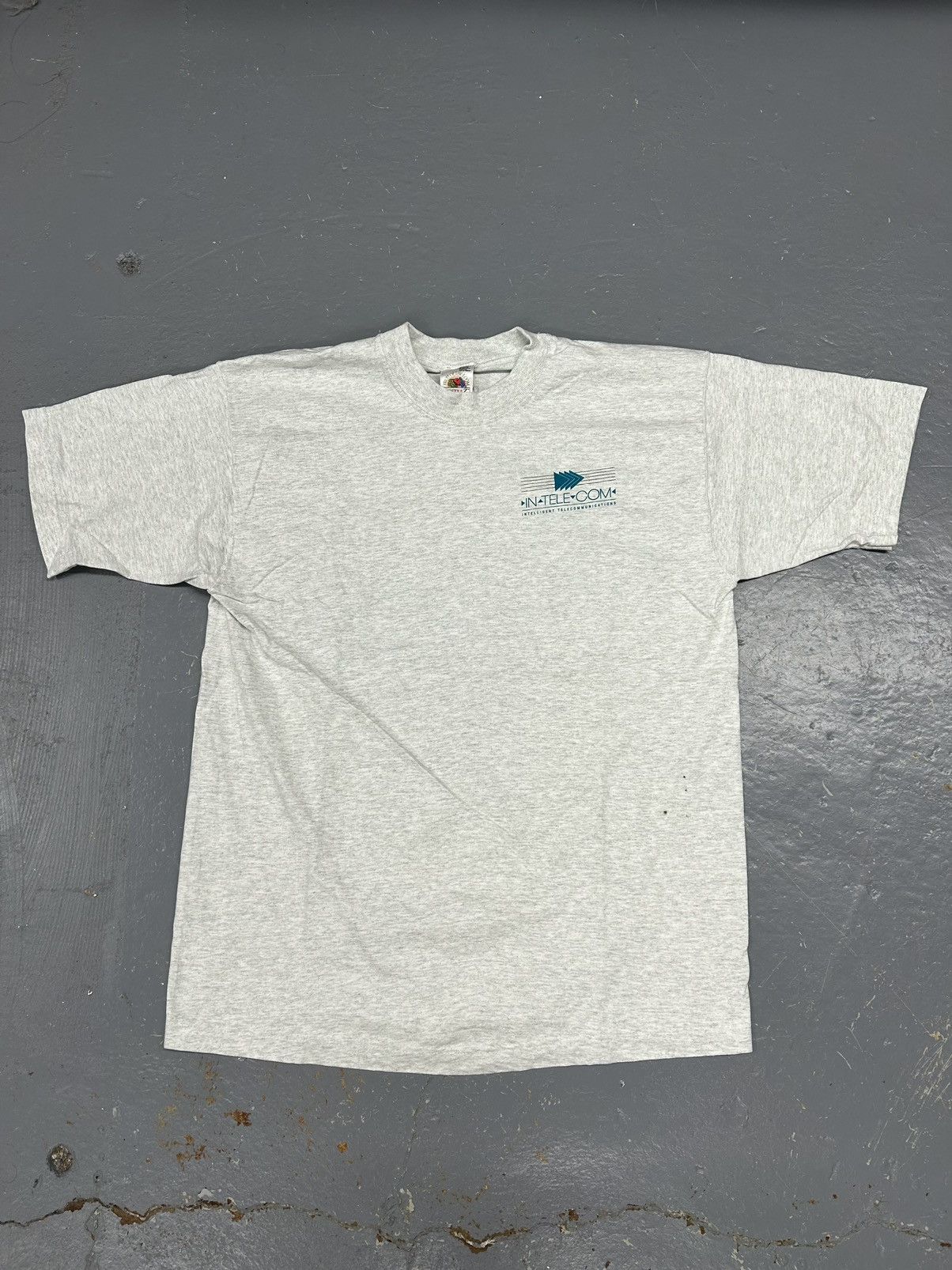 Vintage Crazy Vintage 90s Essential Intelecom Graphic Grey T-shirt Size US L / EU 52-54 / 3 - 1 Thumbnail