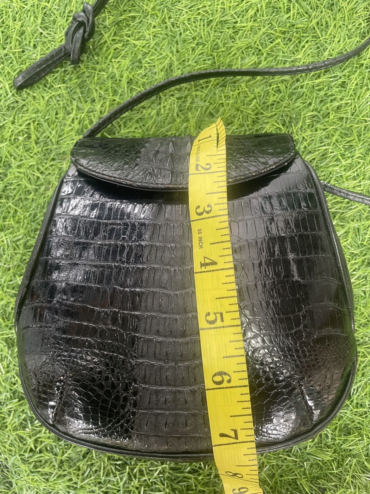 Leather Authentic Vintage CROCODILES leather shoulder Bag Size ONE SIZE - 10 Thumbnail