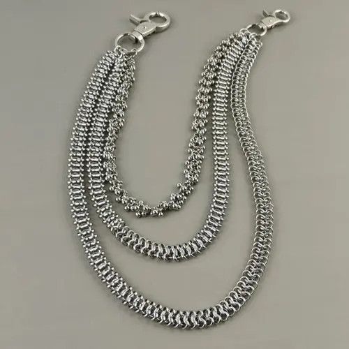 Jewelry Cuban Style Stainless Steel Pants Chain Size ONE SIZE - 4 Thumbnail