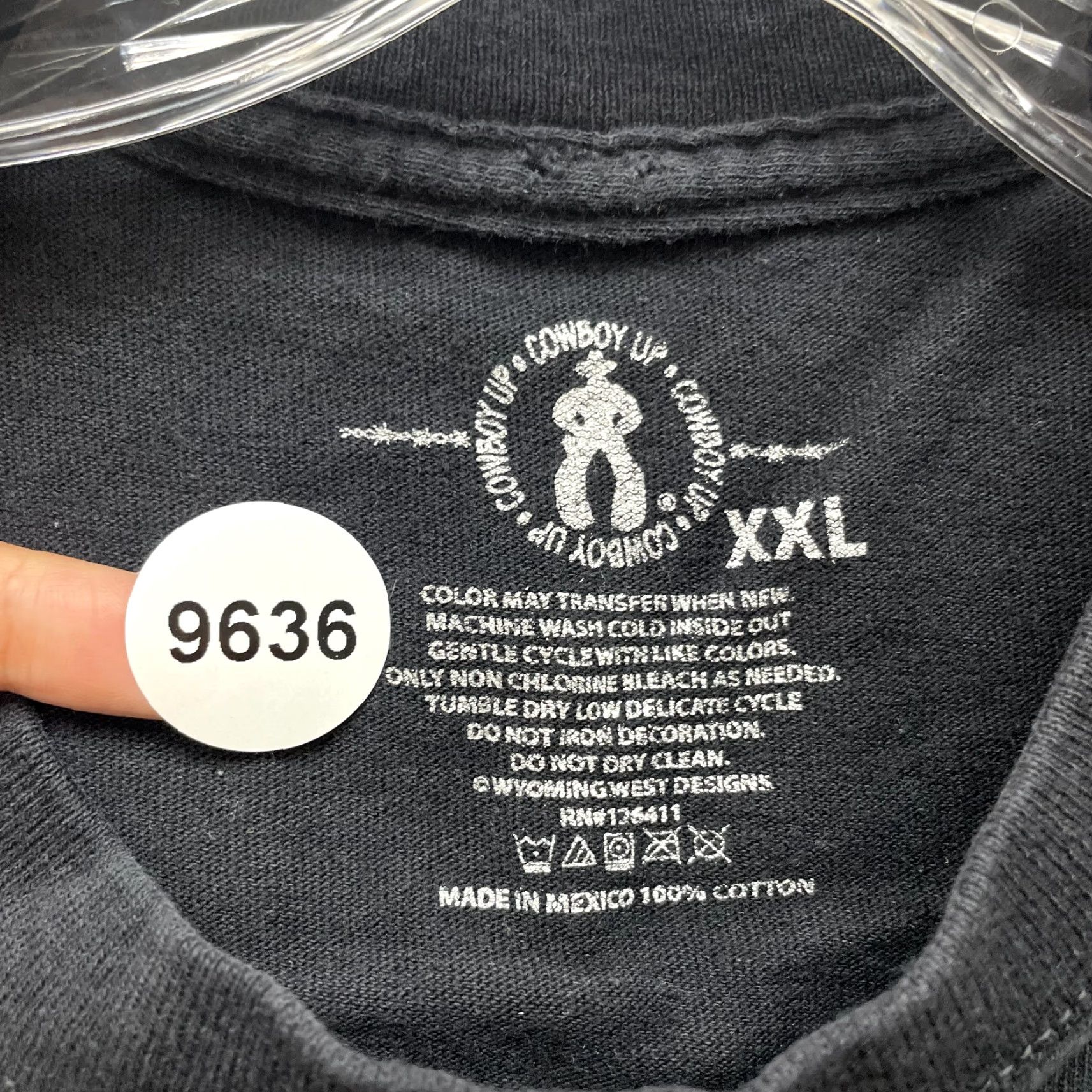 Gloverall Y2K Vintage Cowboy Up T-Shirt Graphic Tee 2XL Black Mens Grunge Western Horse All Over Print Size US XXL / EU 58 / 5 - 7 Thumbnail