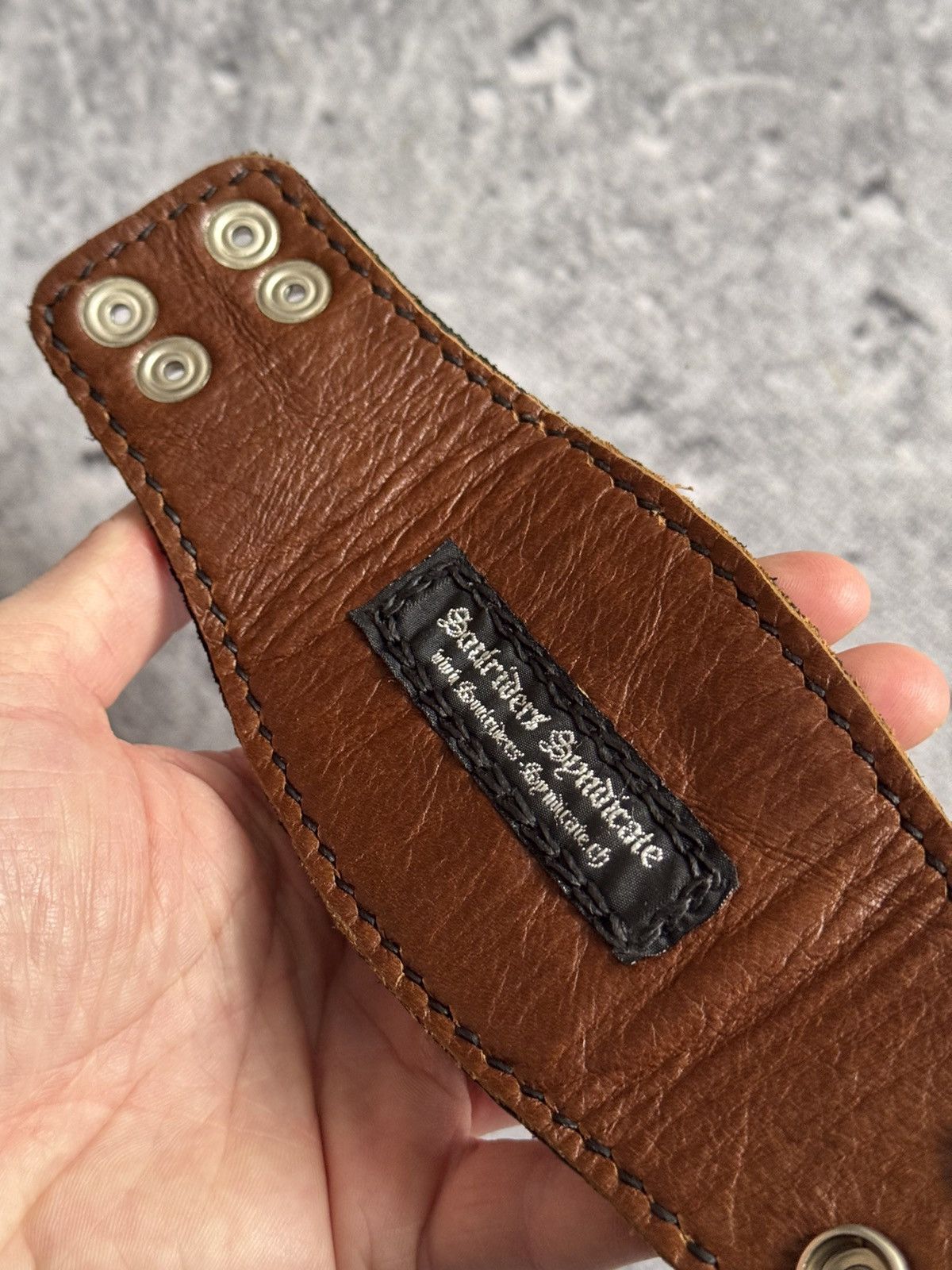 Leather × Vintage ⚠️🔥Vintage SR leather bracelet moto style Soulriders Size ONE SIZE - 5 Thumbnail
