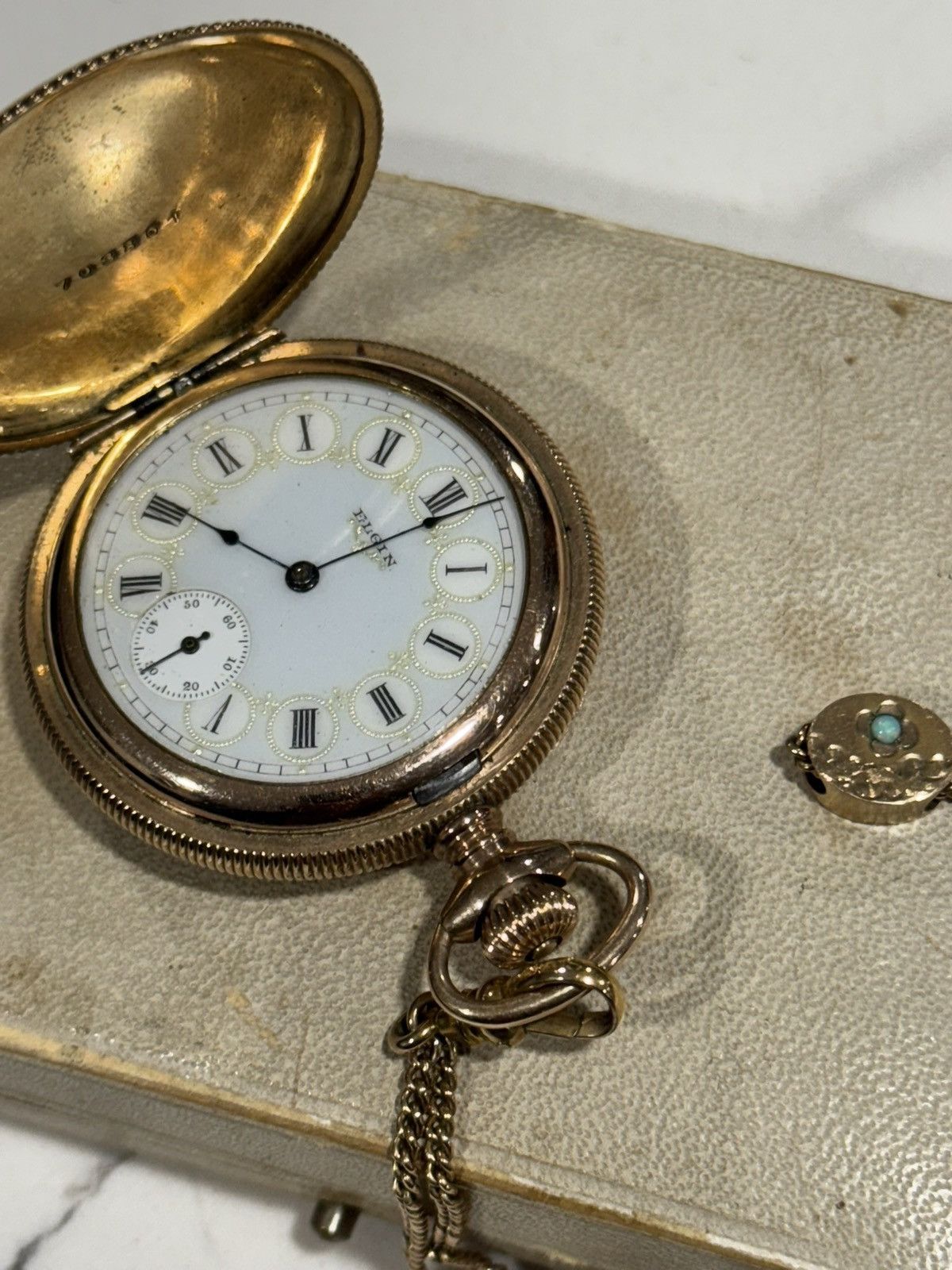 Elgin National Watch Company Vintage 1890s Elgin Gold Filled Pocket Watch Size ONE SIZE - 3 Thumbnail