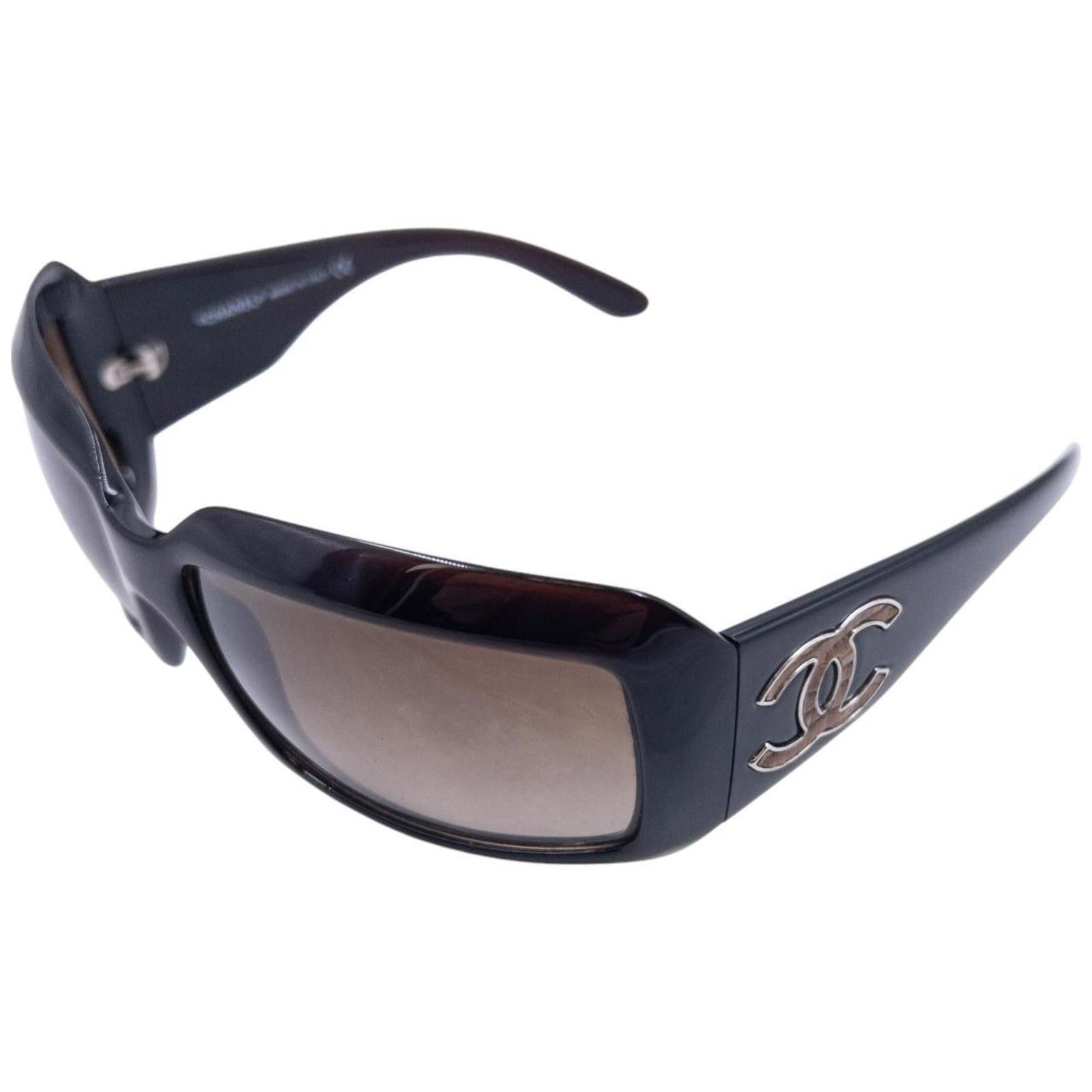 Chanel Vintage Chanel Crocodile Logo Sunglasses Size ONE SIZE - 4 Thumbnail
