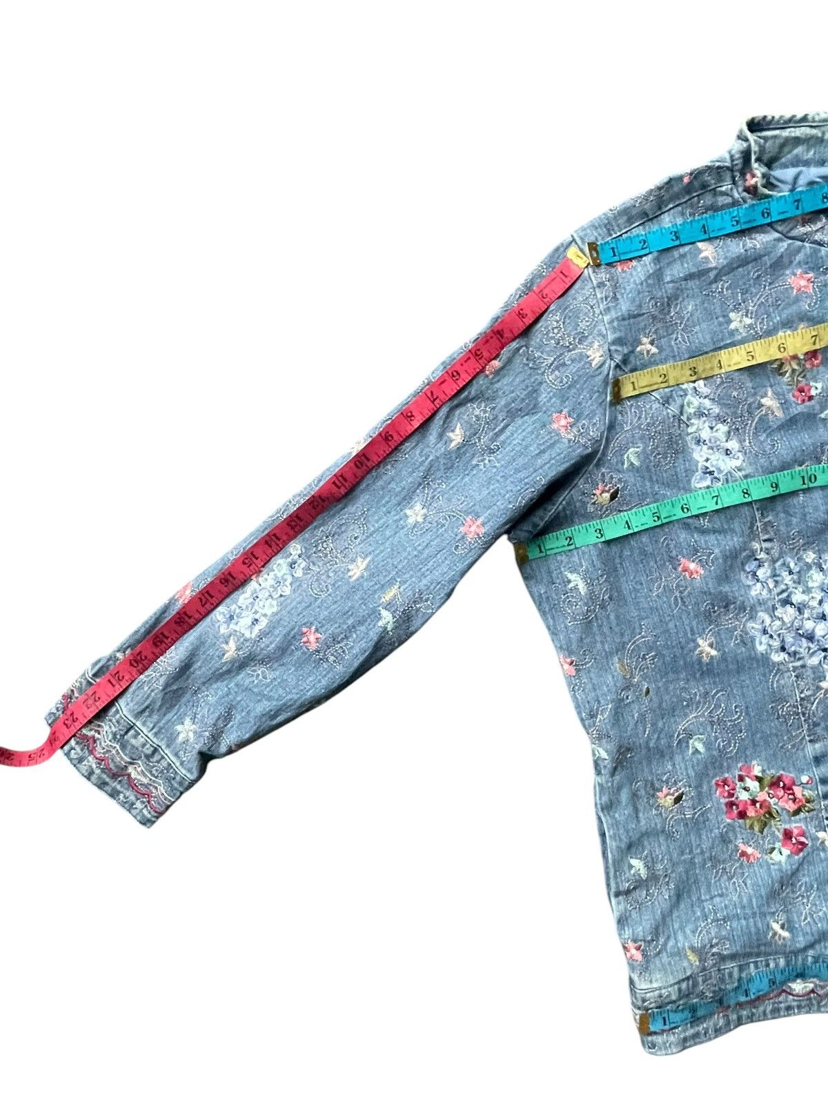 Denim & Co. Denim & Co Custom Emboiderey Denim Jacket Size XXL / US 16-18 / IT 52-54 - 11 Thumbnail