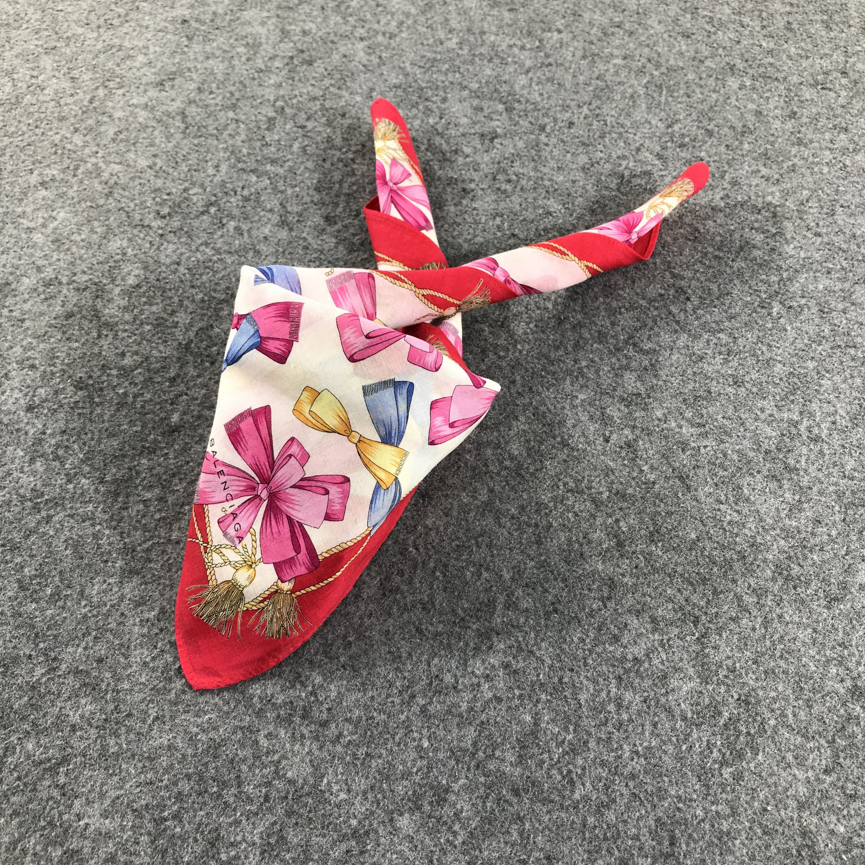 Vintage Balenciaga Ribbons Handkerchief Neckerchief Bandana H364 Size ONE SIZE - 3 Thumbnail