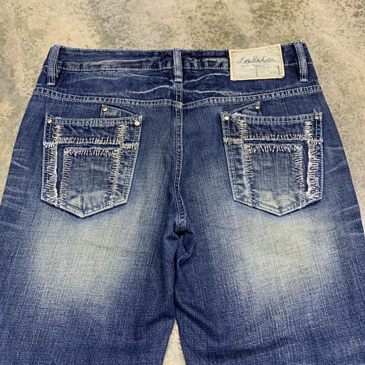 If Six Was Nine Lolita Jean by Concept Club Clawmark Distressed Denim Size US 34 / EU 50 - 14 Thumbnail