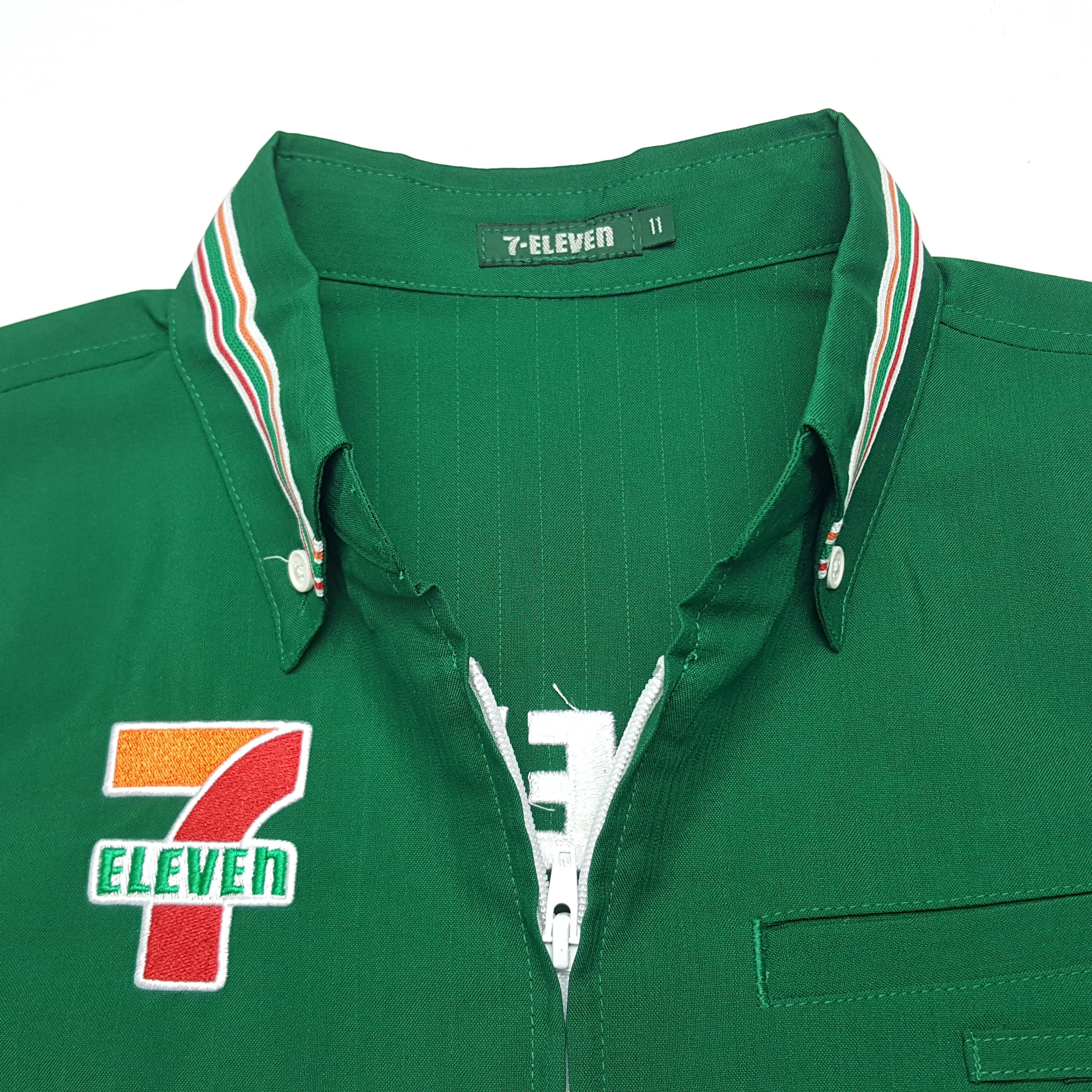 Vintage 7 Eleven Embroidery Logo Worker Zipper Jacket