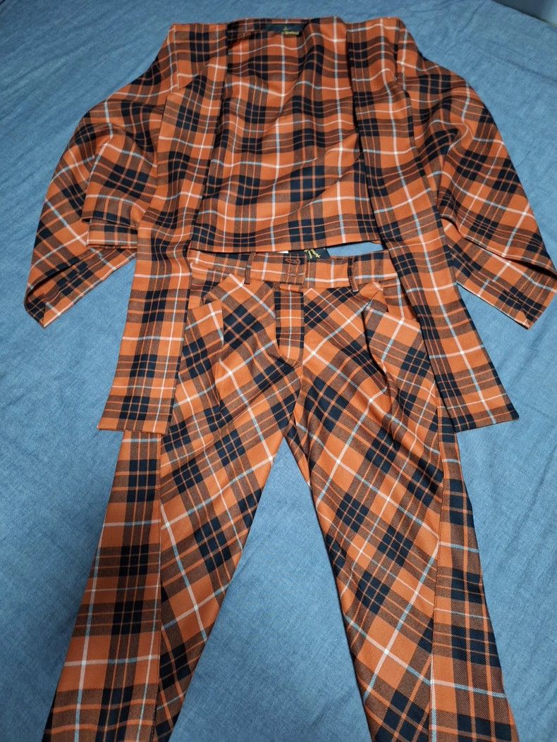 Vivienne Westwood Vivienne Westwood Classic orange plaid trousers Size 26" / US 2 / IT 38 - 7 Thumbnail