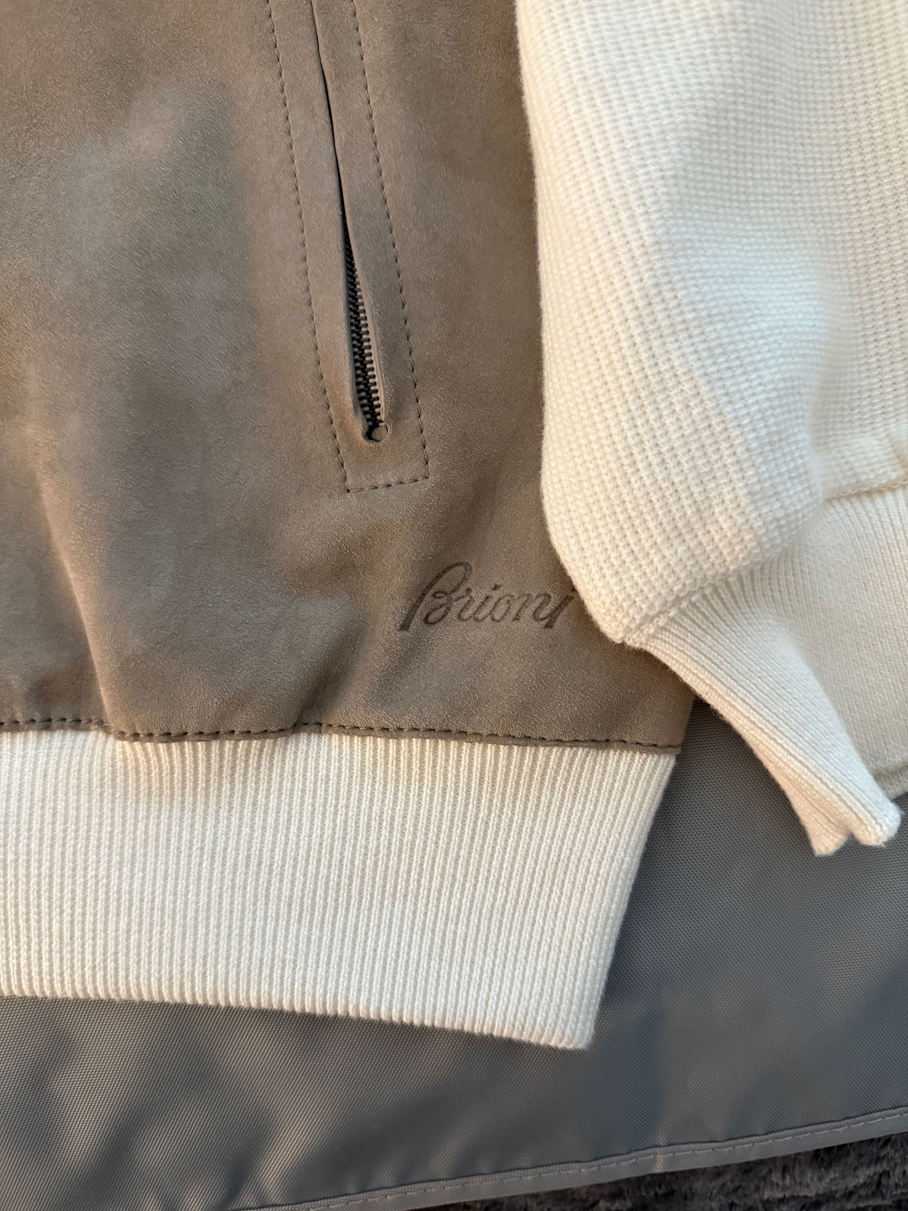 Brioni Best Dressed Rare $6K w/tax Suede / White Cashmere Knit Size US L / EU 52-54 / 3 - 19 Thumbnail