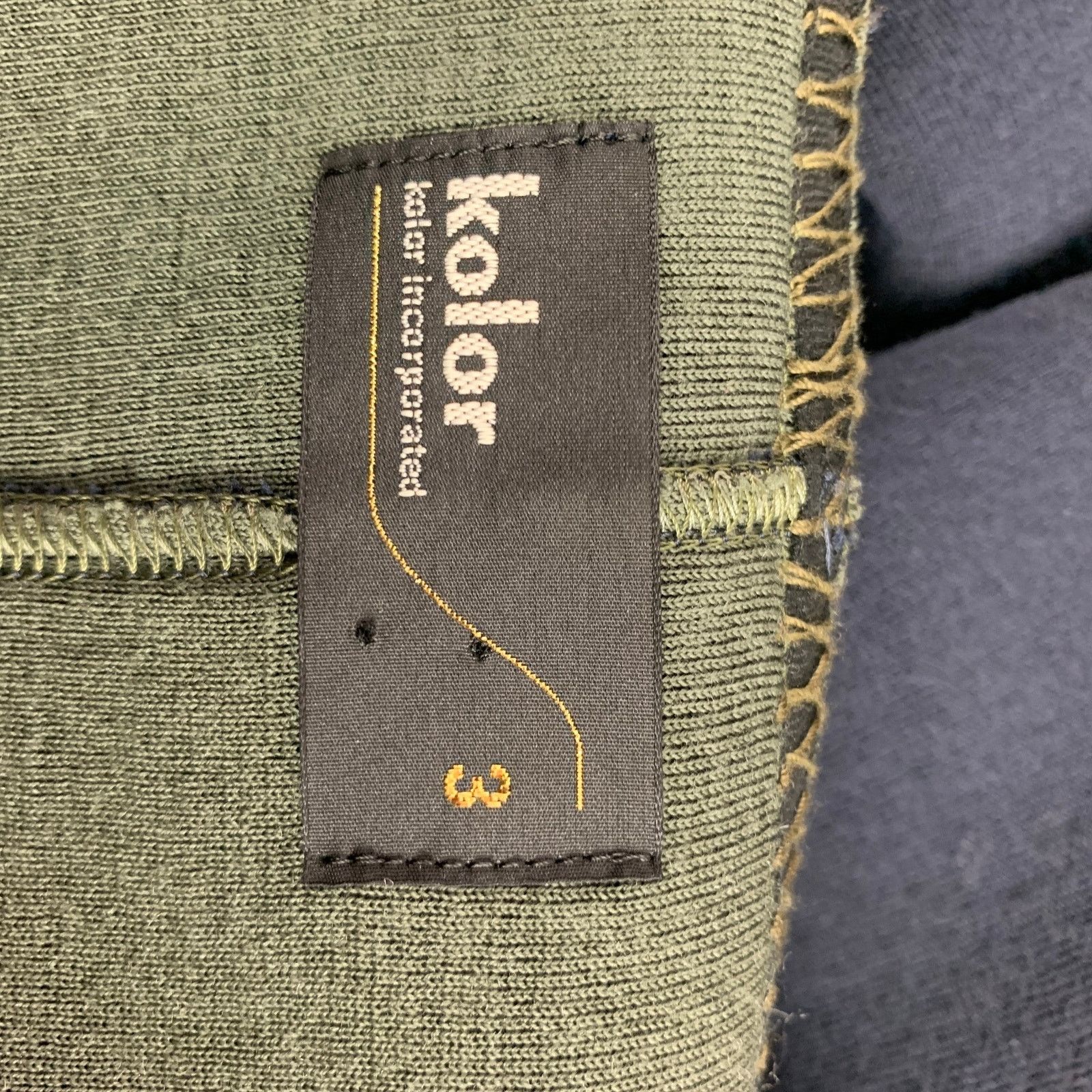 Kolor Size L Navy Green Contrast Stitch Wool Nylon Sport Coat Size 40R - 7 Thumbnail