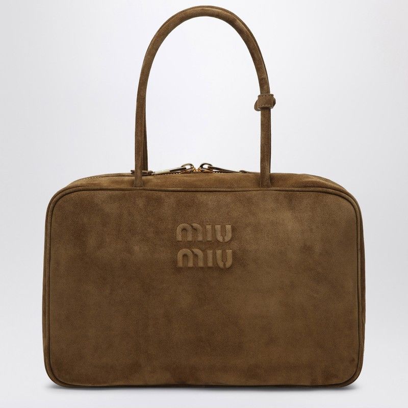 Miu Miu Miu Miu Beau Bag Olive Green In Suede Size ONE SIZE - 1 Thumbnail