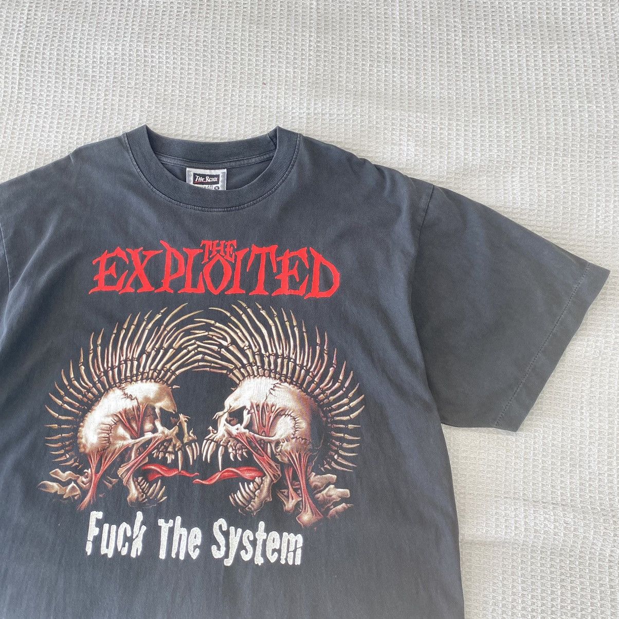 Band Tees Thrashed Faded The Exploited Punk Boot Band ERD GRUNGE TEE Size US XL / EU 56 / 4 - 3 Thumbnail