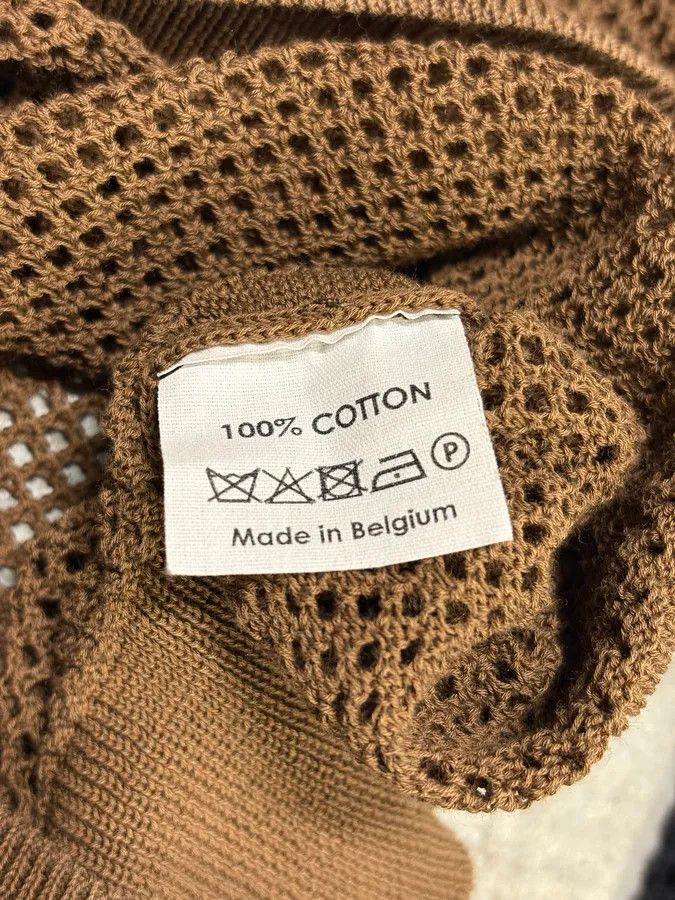 Dries Van Noten 2010s Dries Van Noten Black & Brown Perfored Sweater Size US S / EU 44-46 / 1 - 7 Thumbnail
