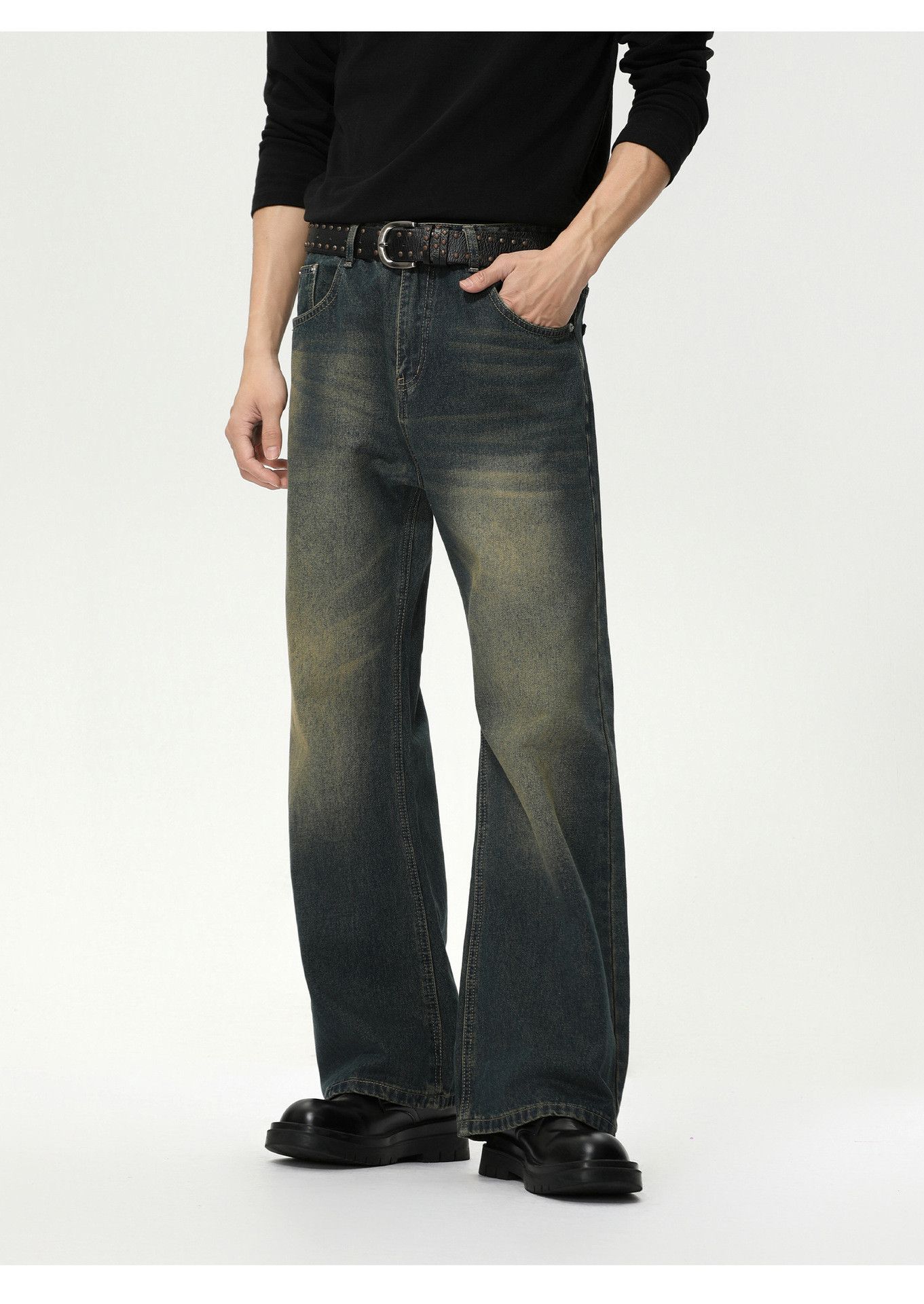 Vintage Vintage whisker vibe distressed flared washed jeans Size US 32 / EU 48 - 2 Thumbnail