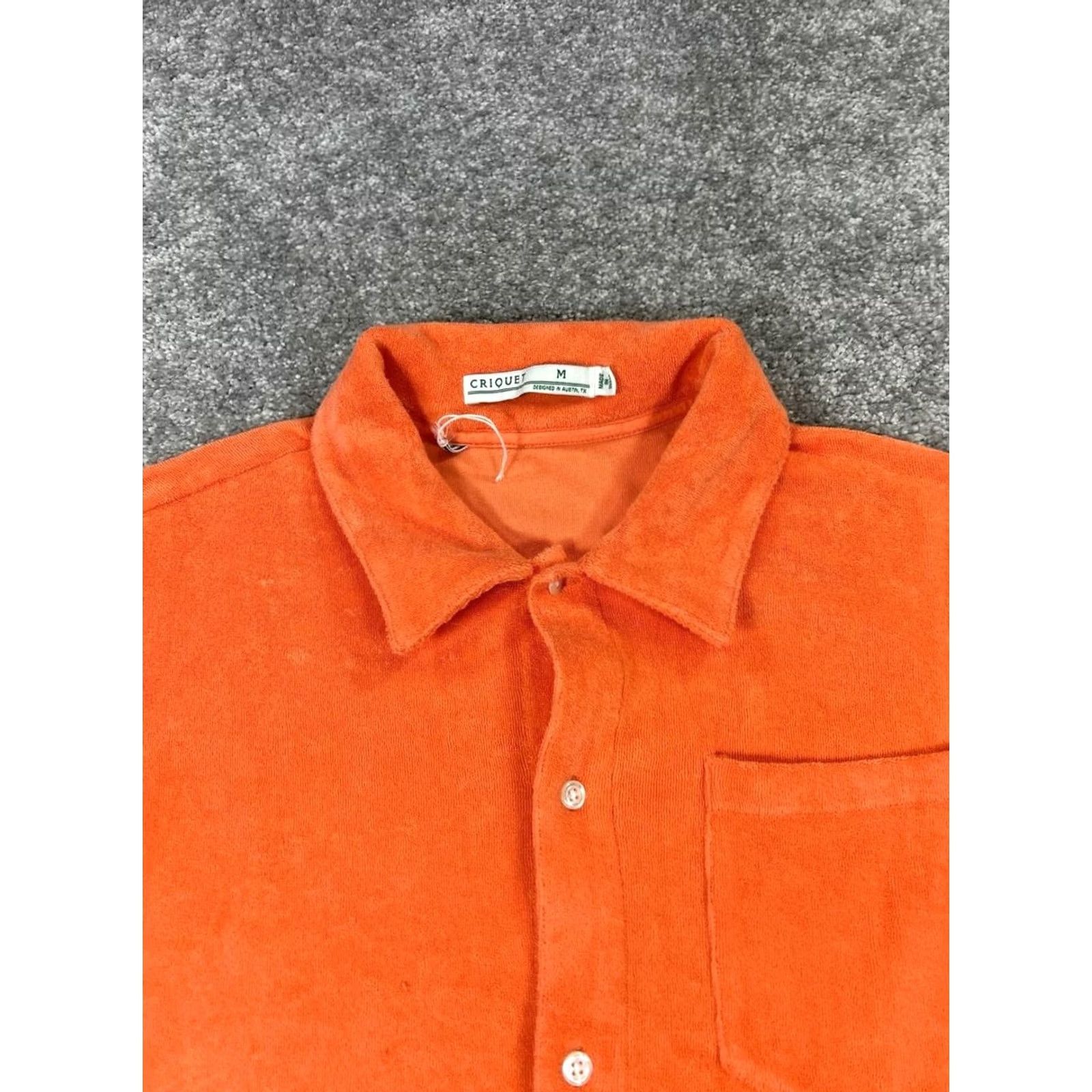 Vintage Criquet Shirt Mens M Orange Cotton Button Up Shirt Mens Orange Cotton Button-Up Vintage No Size US M / EU 48-50 / 2 - 2 Thumbnail