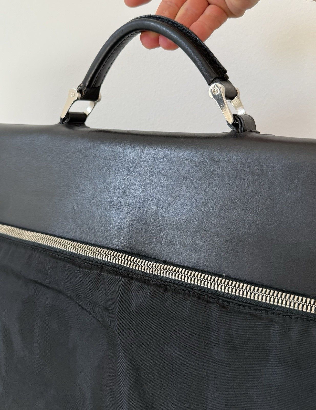 Prada Vintage 1997 Prada Bag Briefcase Mens Handbags Leather Nylon Size ONE SIZE - 23 Thumbnail