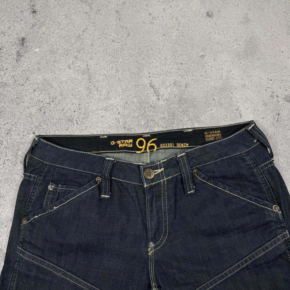 G-Star Crazy G Star Raw GS3301 Double Knee Tapered Denim Jeans Size US 30 / EU 46 - 5 Thumbnail