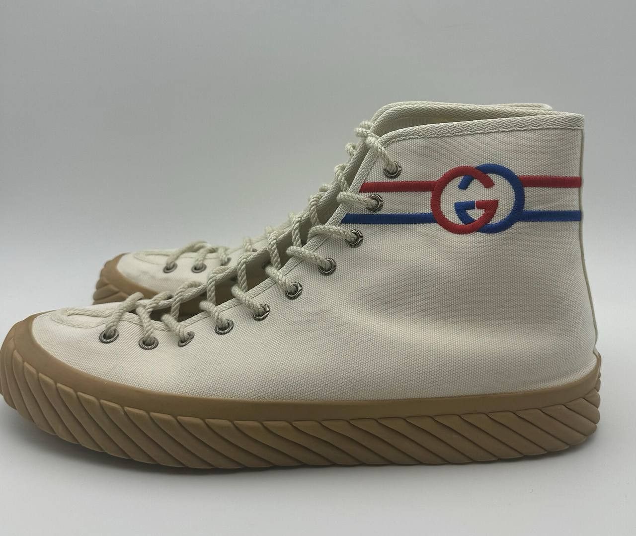 Gucci Gucci Interlocking G White High Top Greg Sneaker 11.5 Size US 11.5 / EU 44-45 - 2 Thumbnail