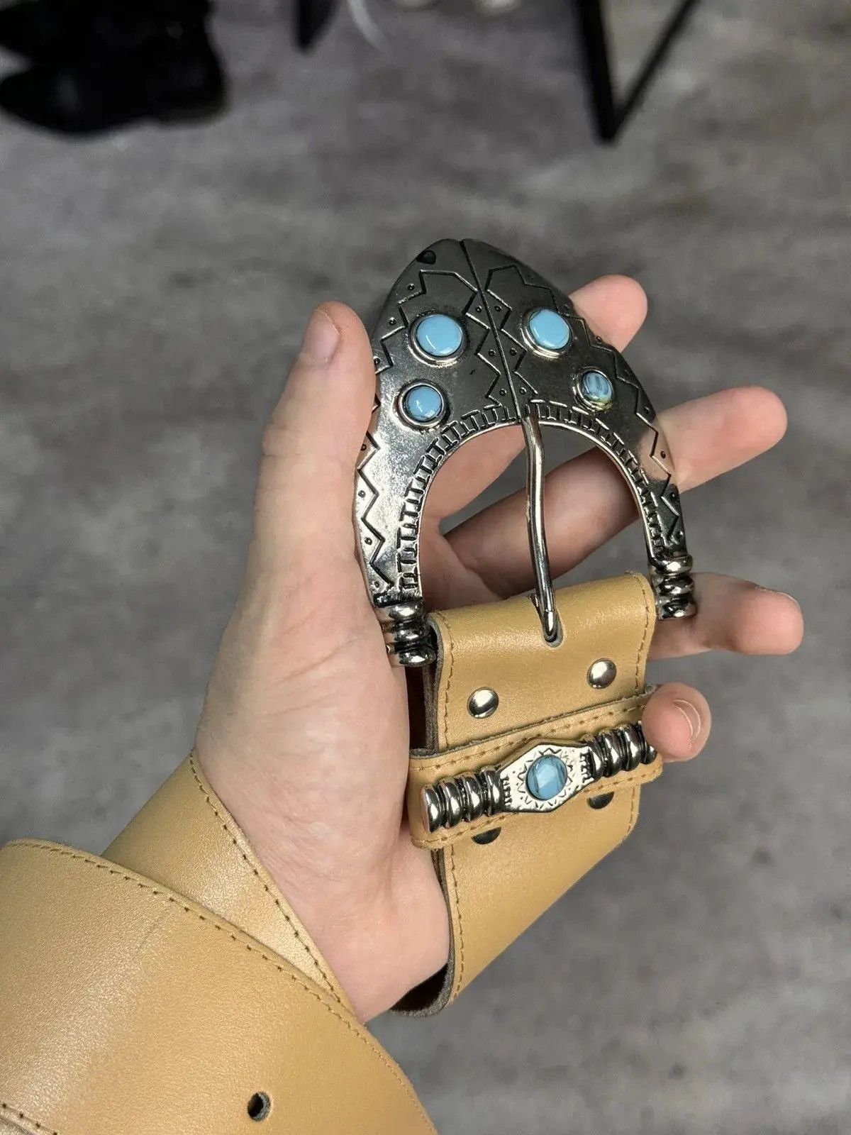 Hysteric Glamour × If Six Was Nine × Vintage VINTAGE PYTHON GOTHIC LEATHER BELT RICK OWENS STYLE Size ONE SIZE - 8 Thumbnail