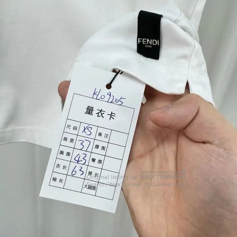 Fendi Fendi White Cotton Embroidered Logo T-Shirt . Size XS / US 0-2 / IT 36-38 - 7 Thumbnail