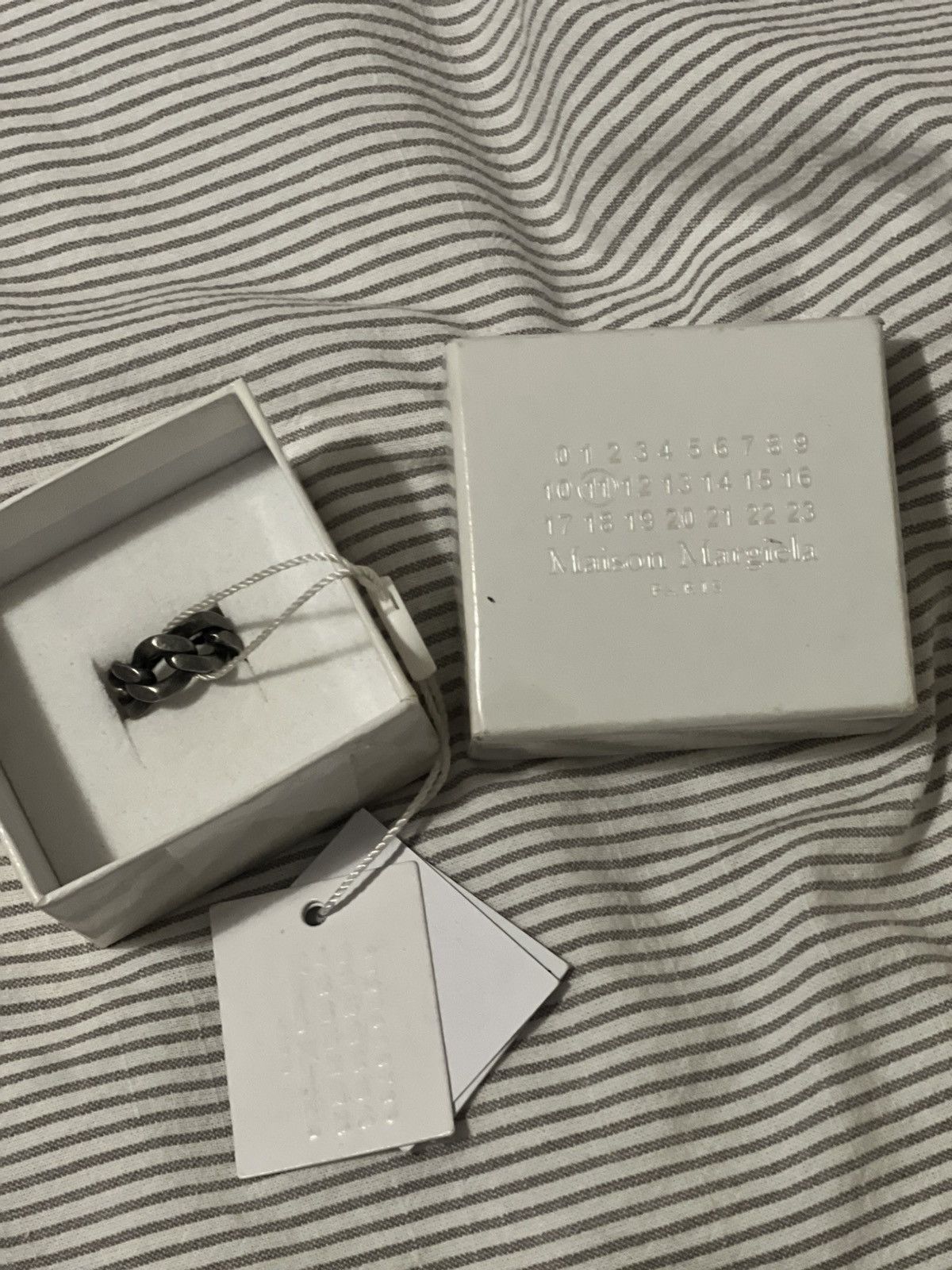 Maison Margiela Maison Margiela Silver Chain Link Ring Size ONE SIZE - 5 Thumbnail