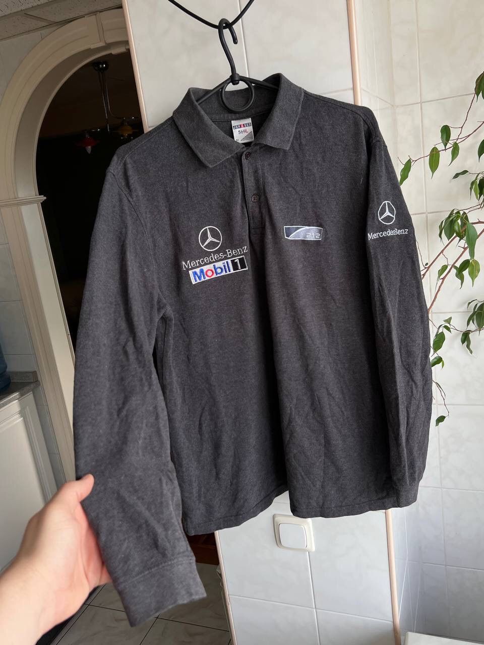 Mercedes-Benz × Vintage Vtg Mercedes Benz 212 Model Racing Longsleeve Polo Shirt M Size US M / EU 48-50 / 2 - 12 Thumbnail
