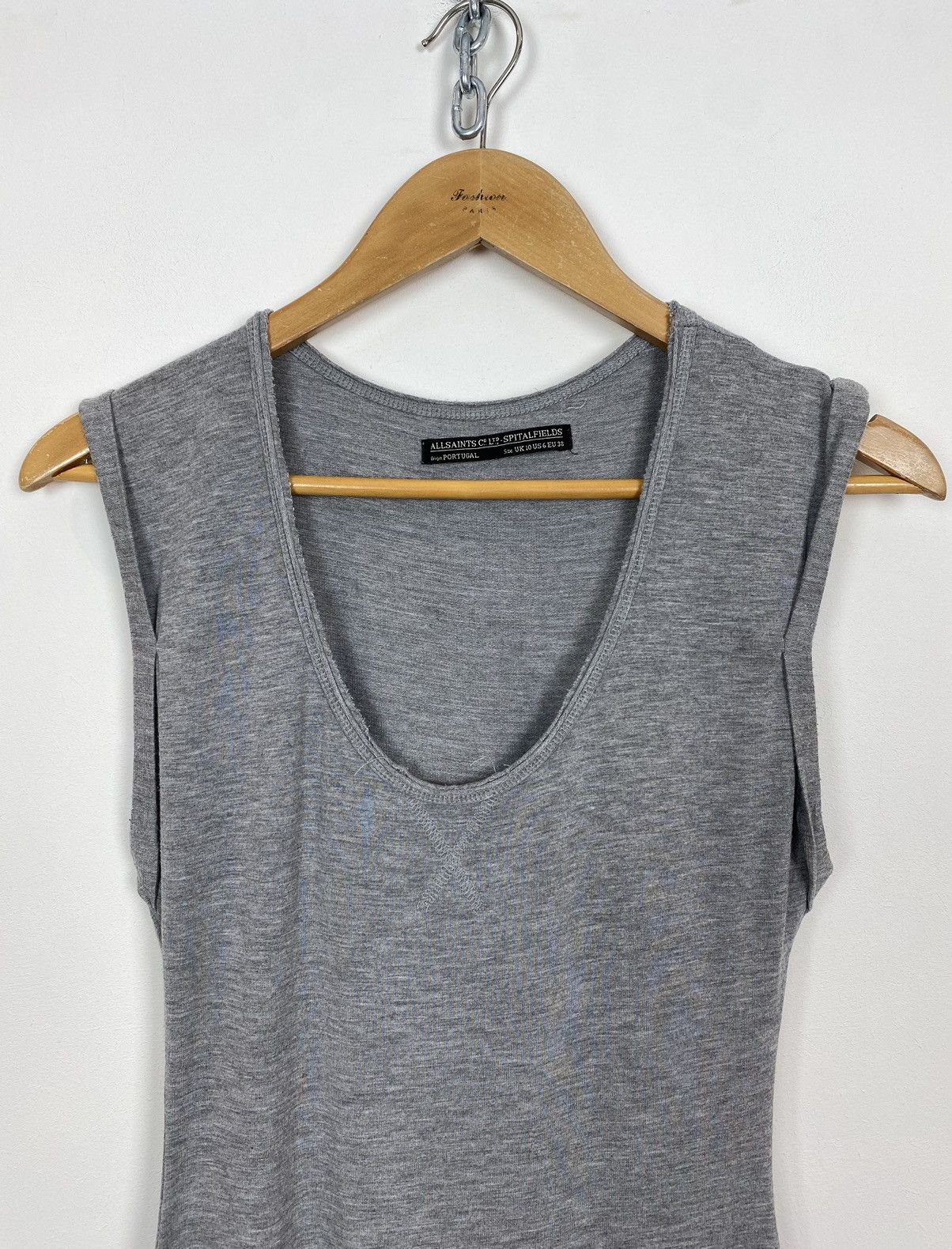 Allsaints AllSaints Spitalfields Dress Grey Sleeveless Womens Sz UK10 Size M / US 6-8 / IT 42-44 - 2 Thumbnail
