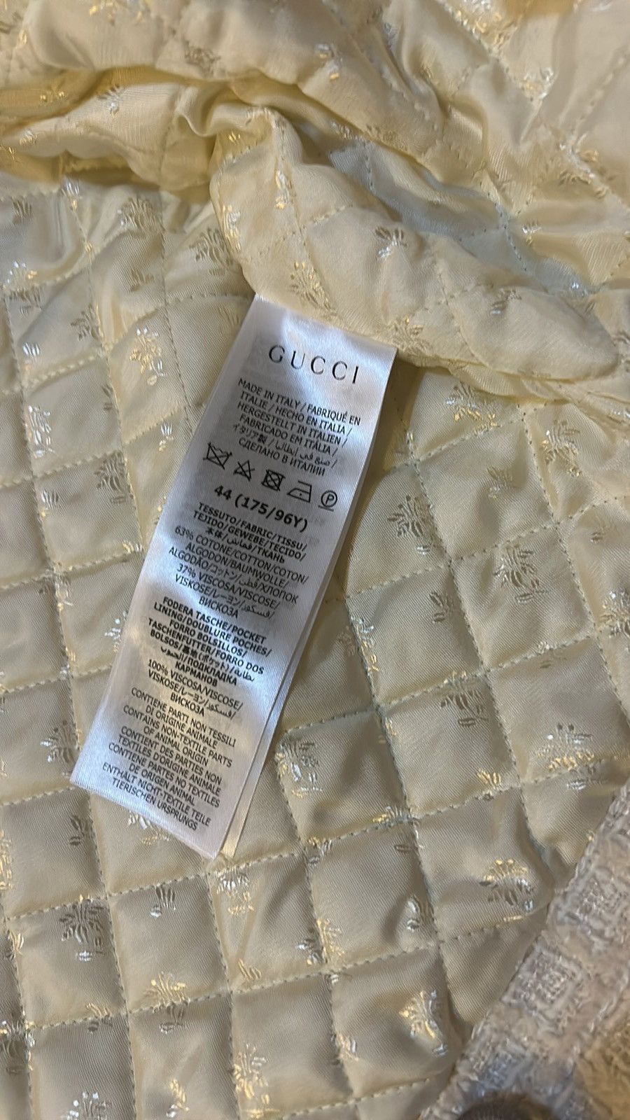 Gucci Gucci Window Tweed Bomber Jacket Ivory size IT 44 721995 Size M / US 6-8 / IT 42-44 - 5 Thumbnail